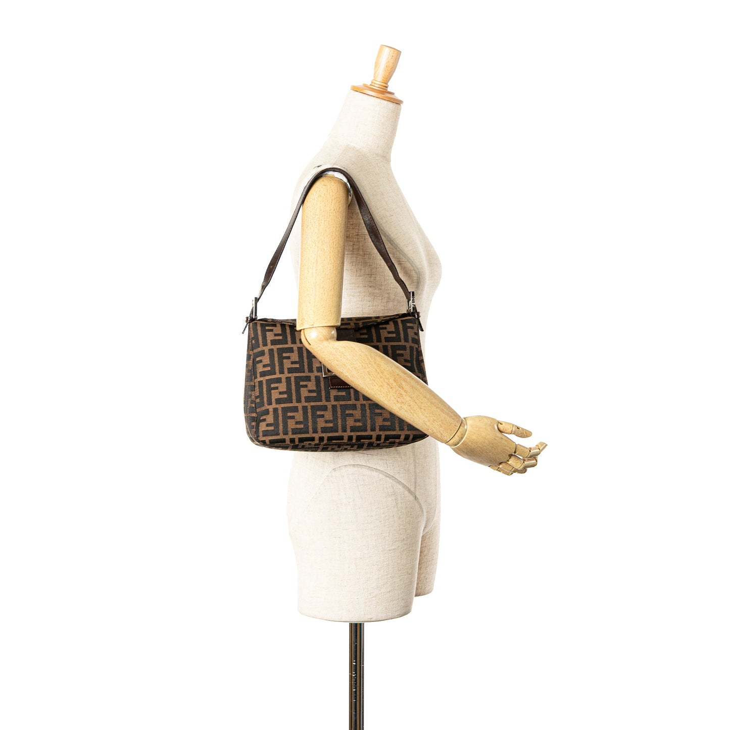 Fendi Zucca Canvas Double Flap Mamma