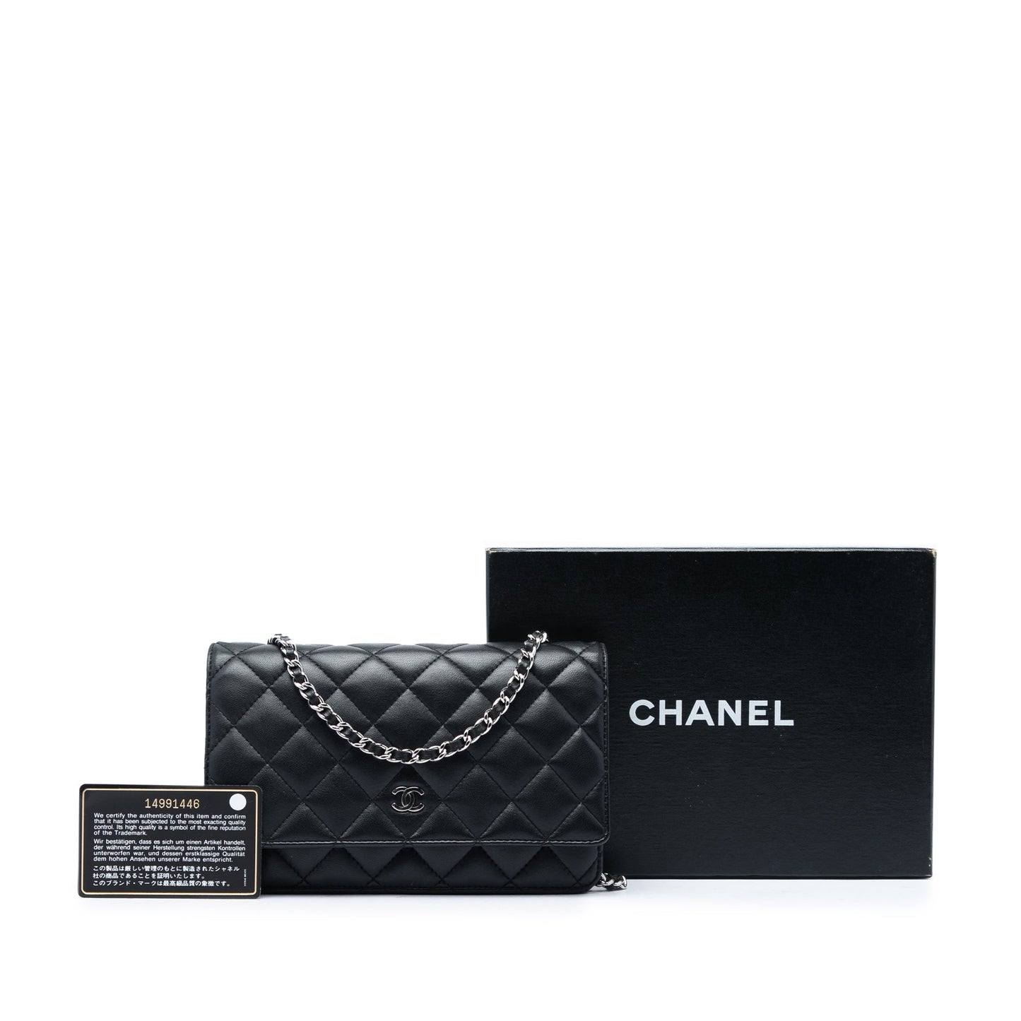 Chanel CC Quilted Lambskin Wallet On Chain