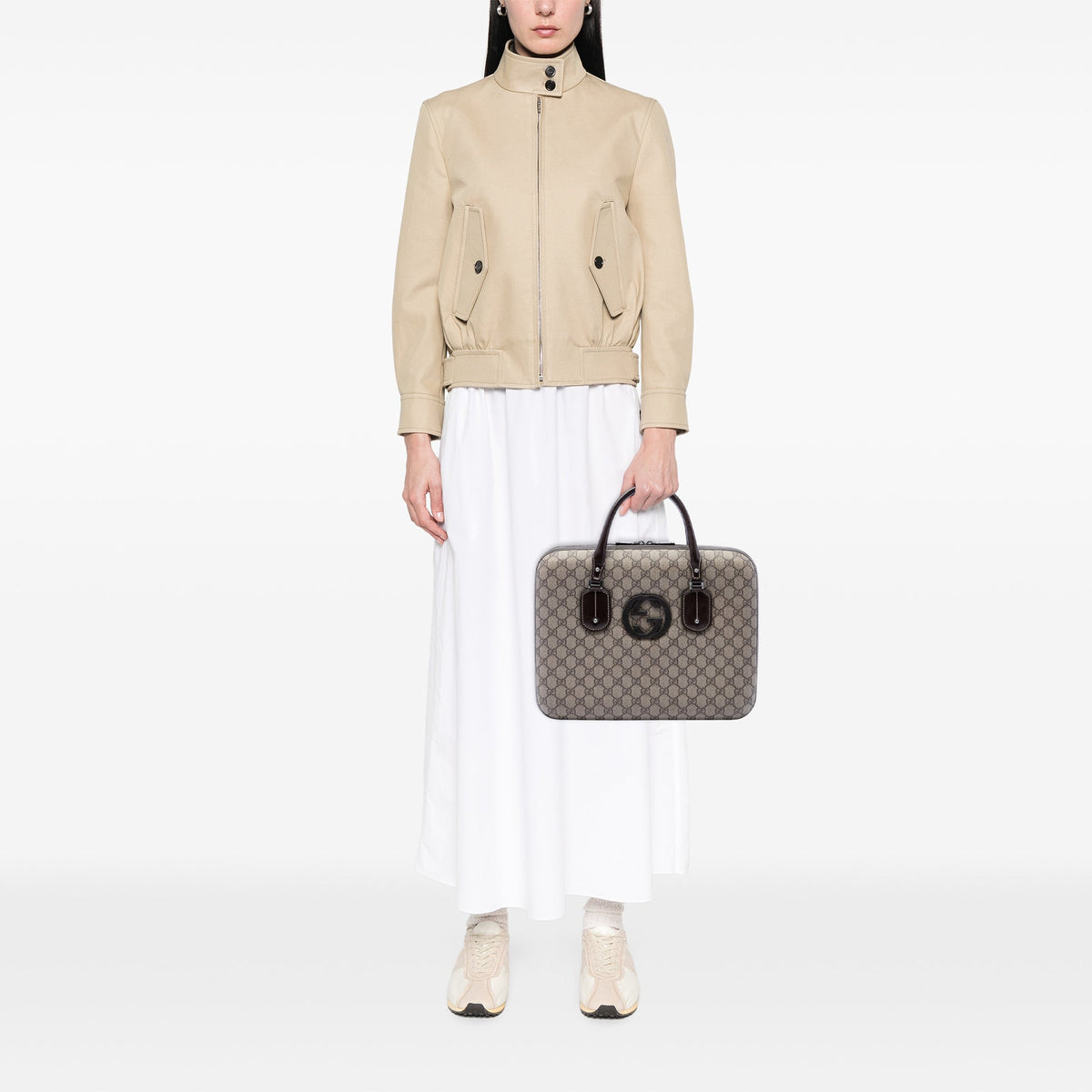 Gucci GG Supreme Interlocking G Briefcase