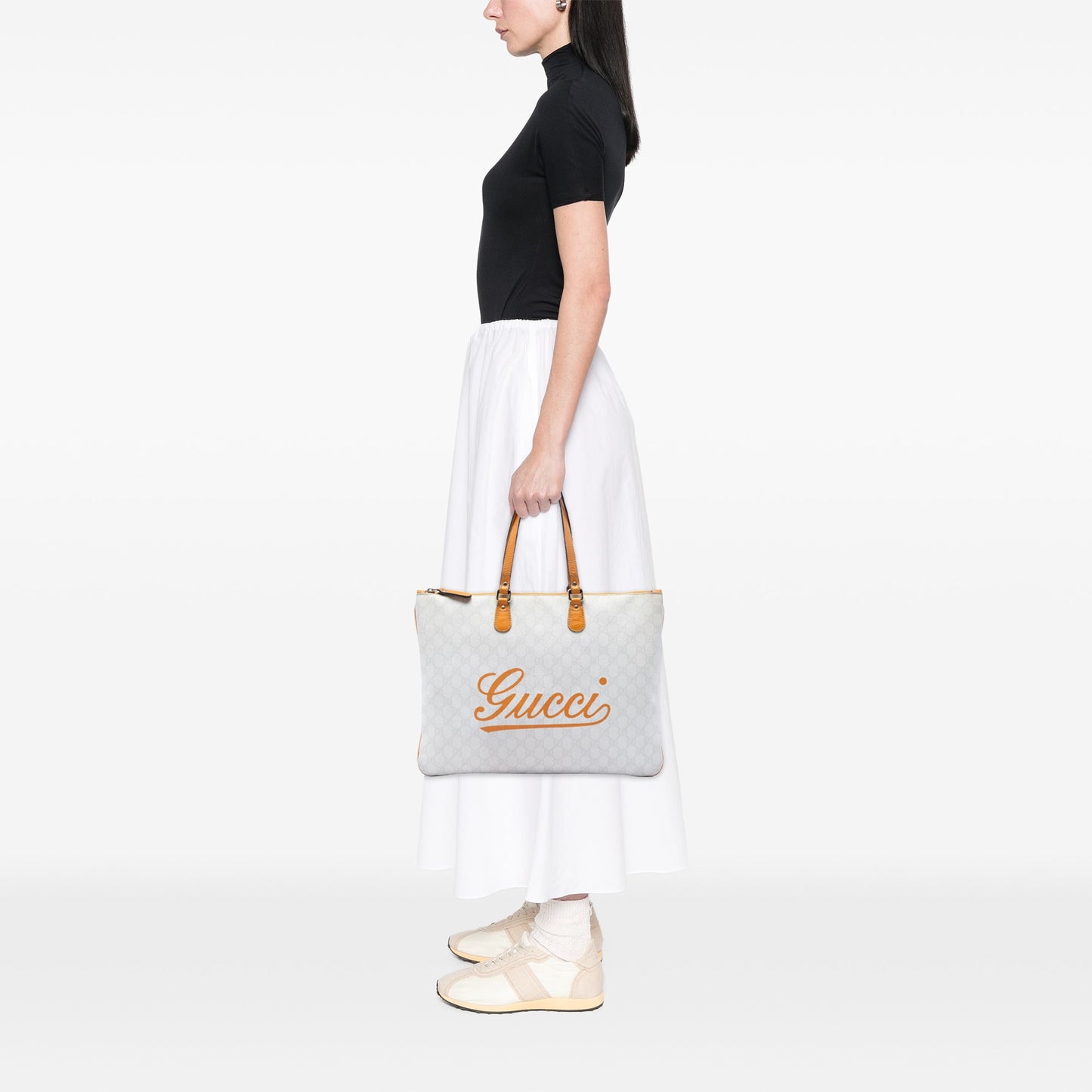 Gucci Large GG Supreme Heritage Logo Tote