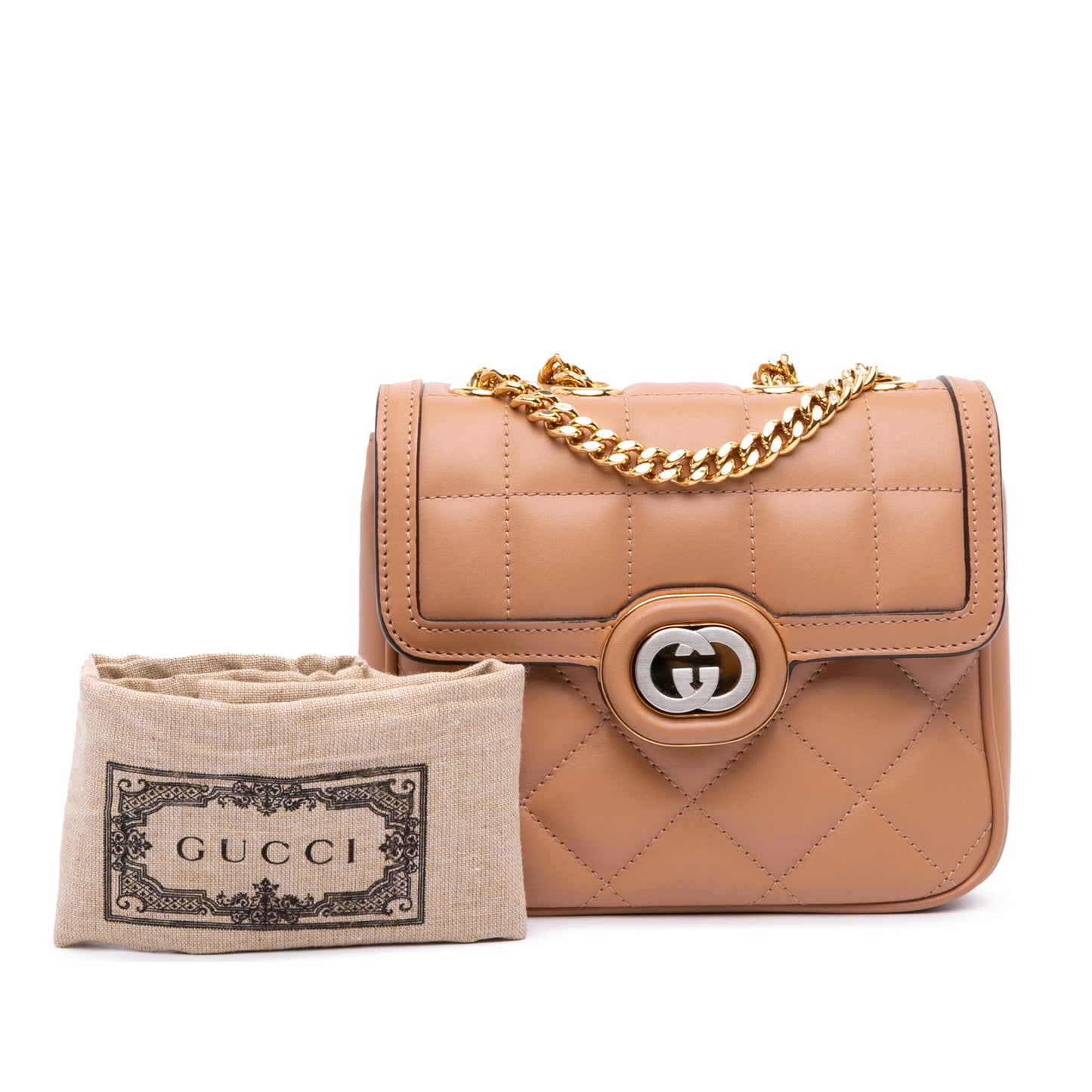 Gucci Mini Leather Deco Chain Shoulder Bag