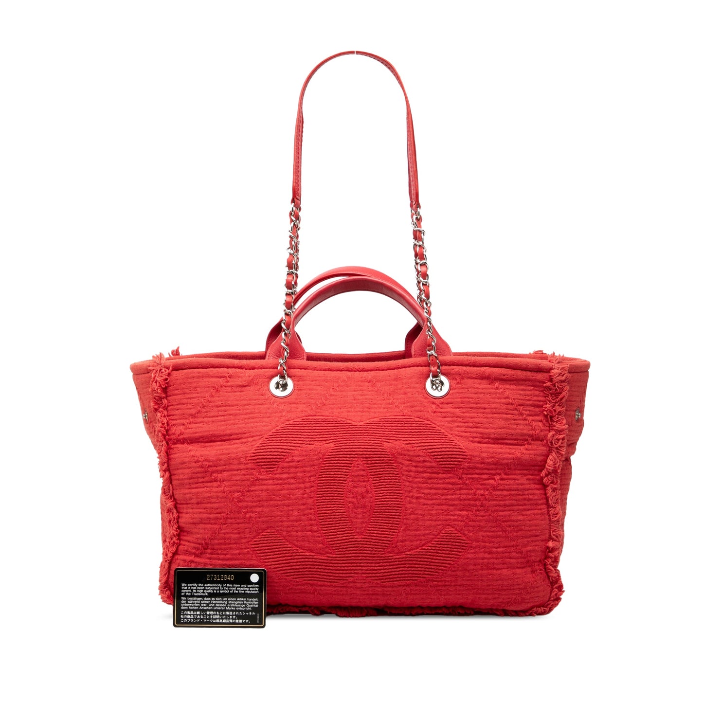 Chanel Medium CC Quilted Canvas Double Face Deauville Tote