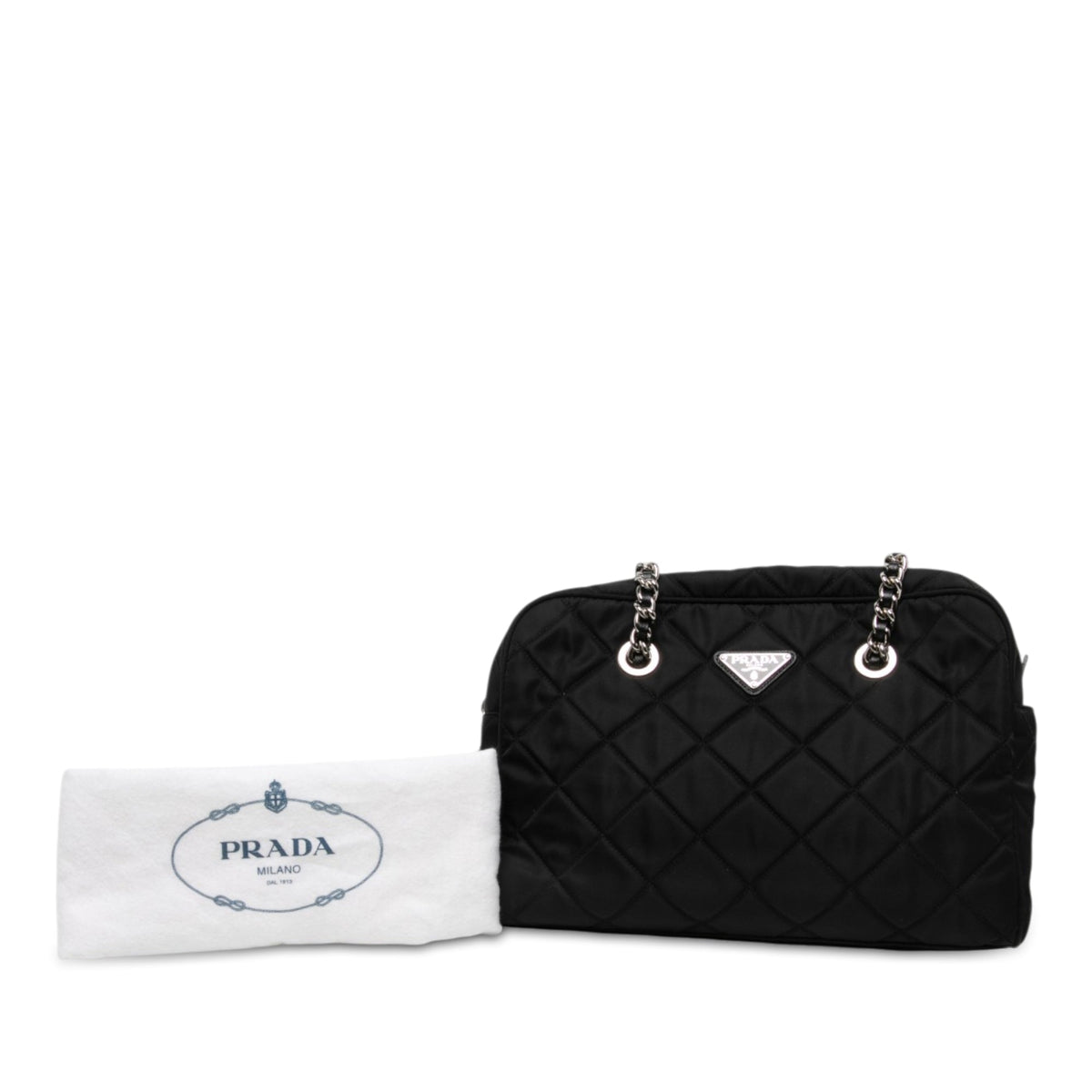 Prada Impuntu Tessuto Chain Shoulder Bag