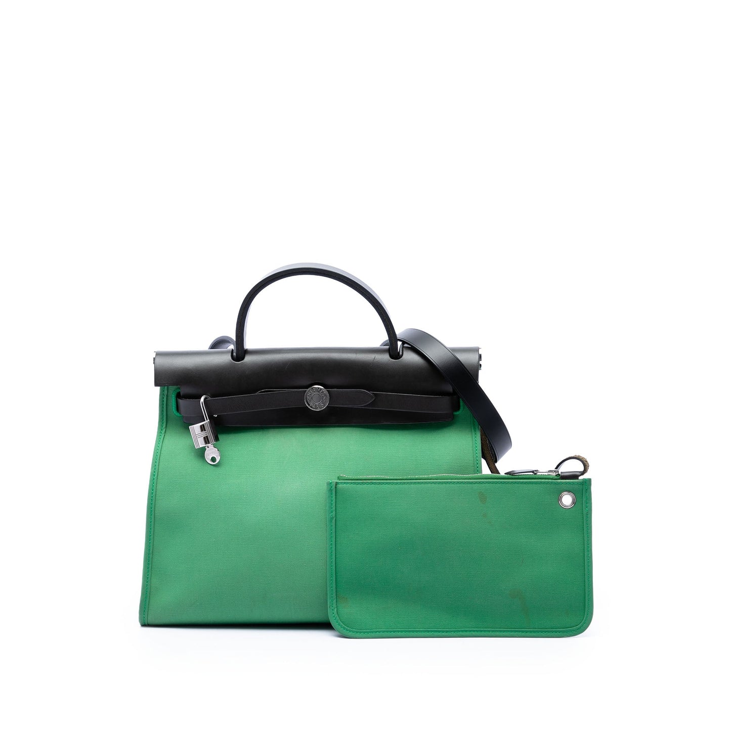 Hermès Military Toile and Vache Hunter Herbag Zip 31