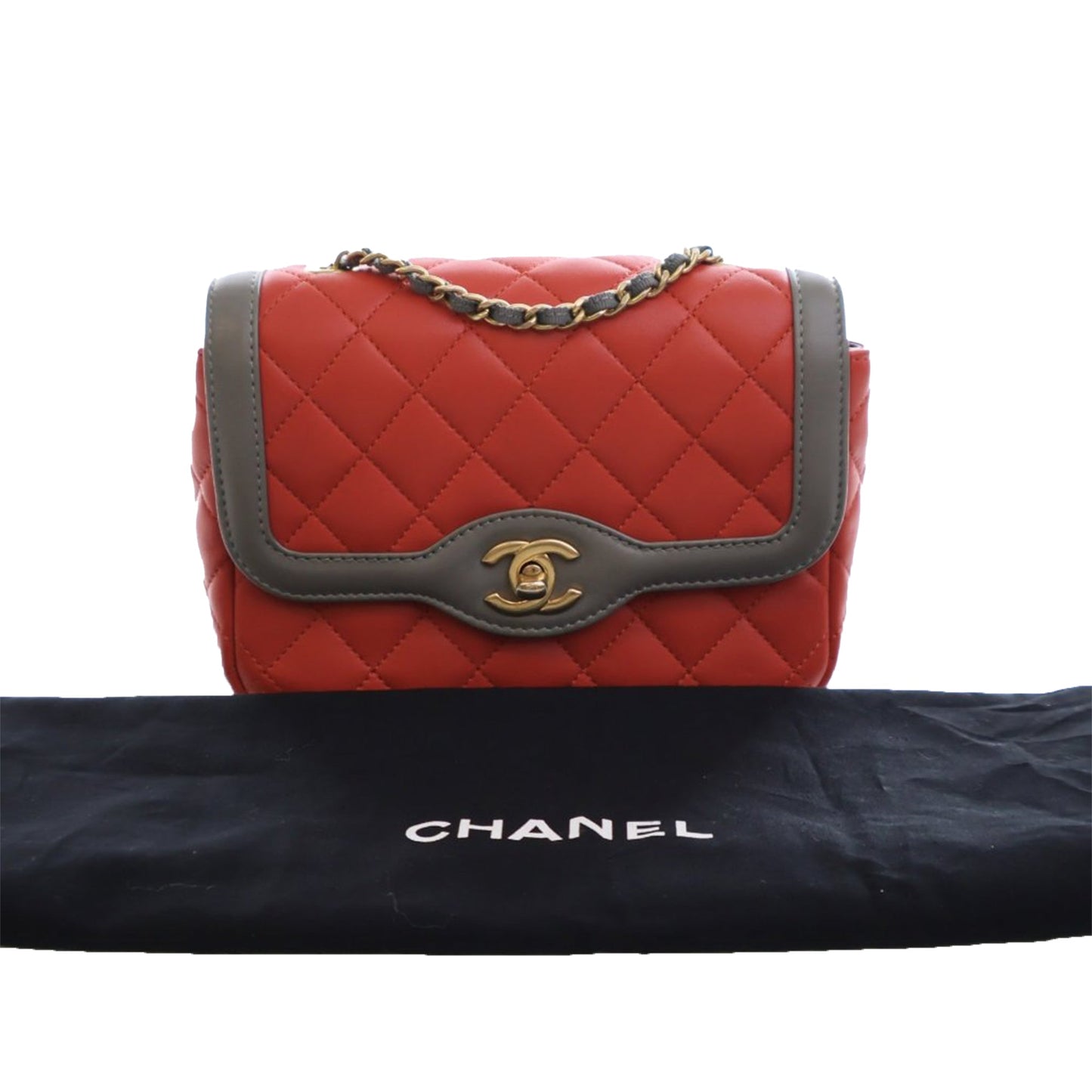 Chanel Mini Quilted Lambskin Two Tone Day Flap