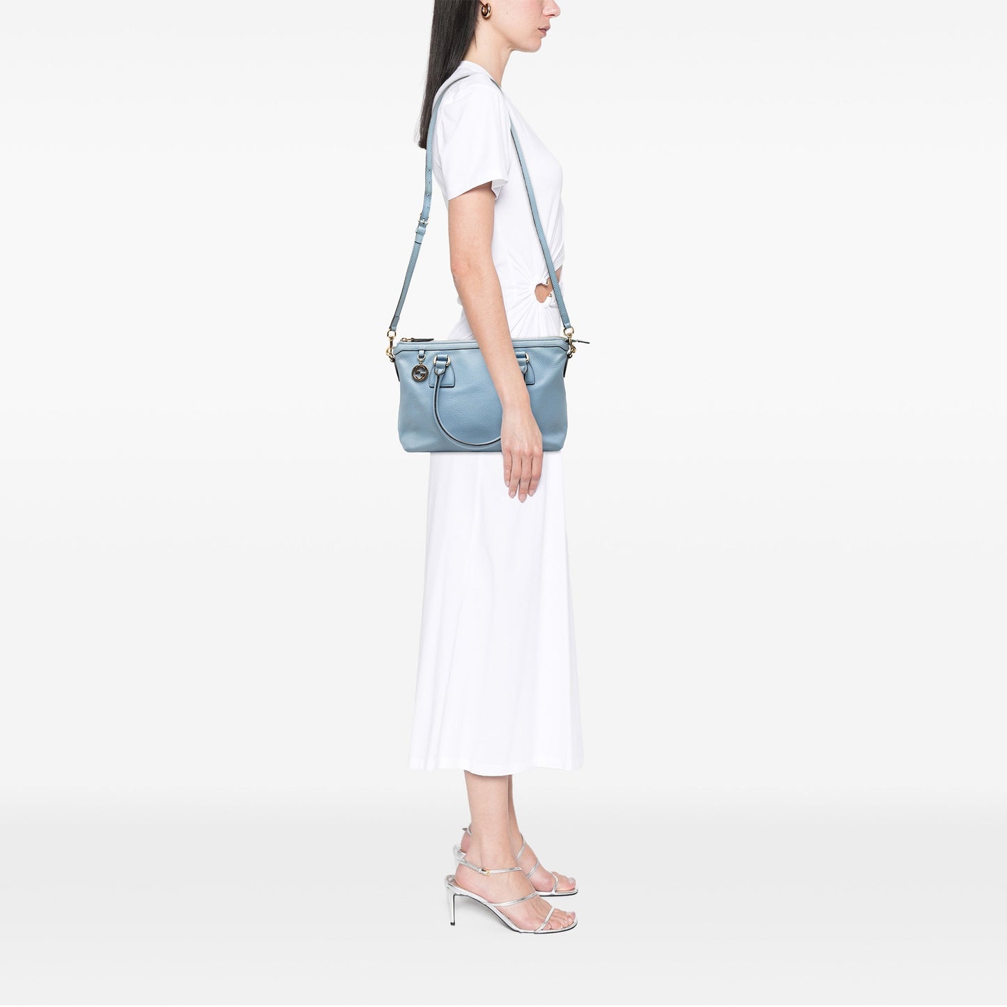 Gucci Dollar Calfskin GG Charm Satchel
