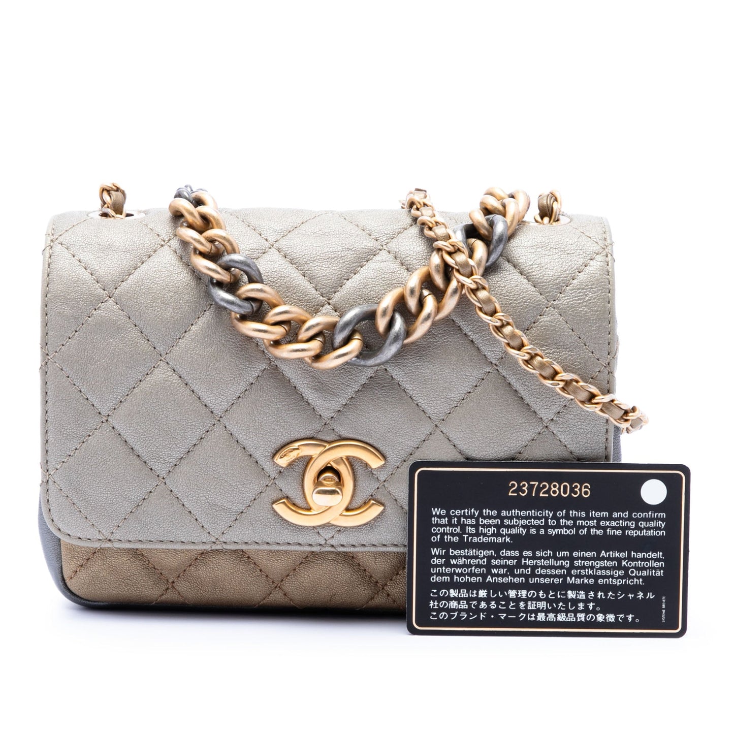 Chanel Small Tricolor Quilted Lambskin Camellia Flower Flap