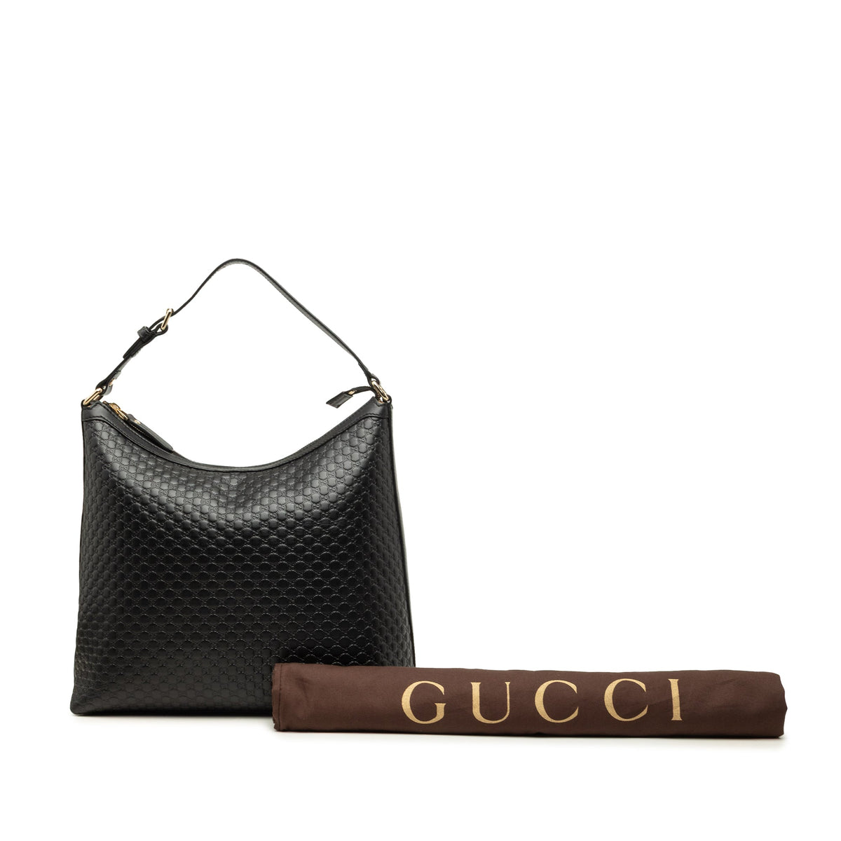 Gucci Microguccissima Margaux Shoulder Bag — Black