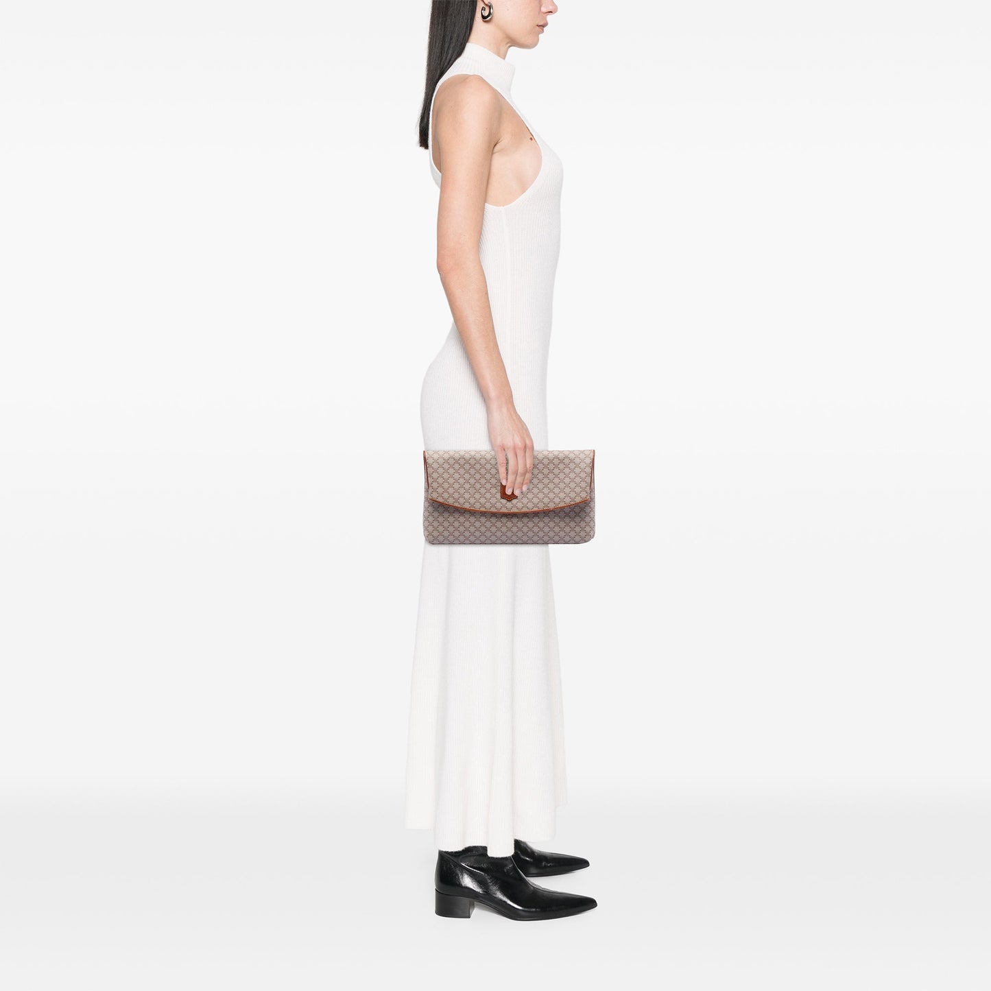 Celine Macadam Coated Canvas Clutch