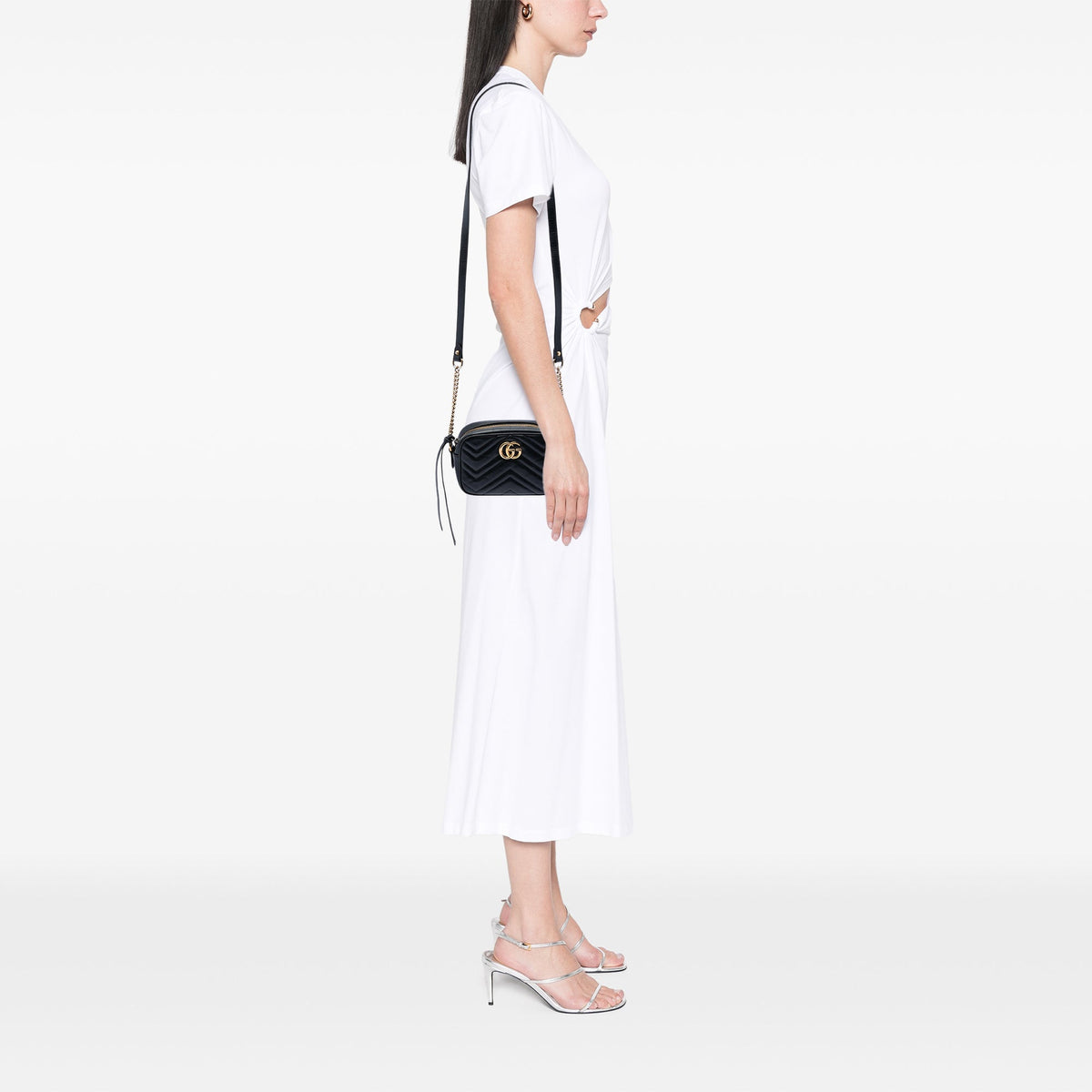 Gucci Mini GG Marmont Matelasse Calfskin Crossbody