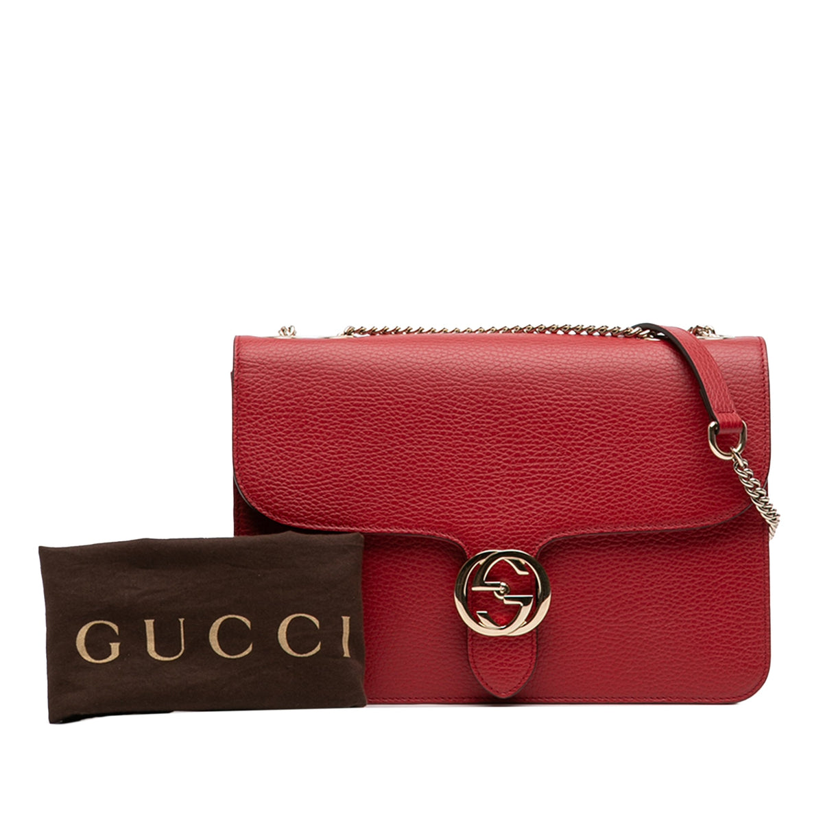 Gucci Medium Dollar Calfskin Interlocking G Crossbody