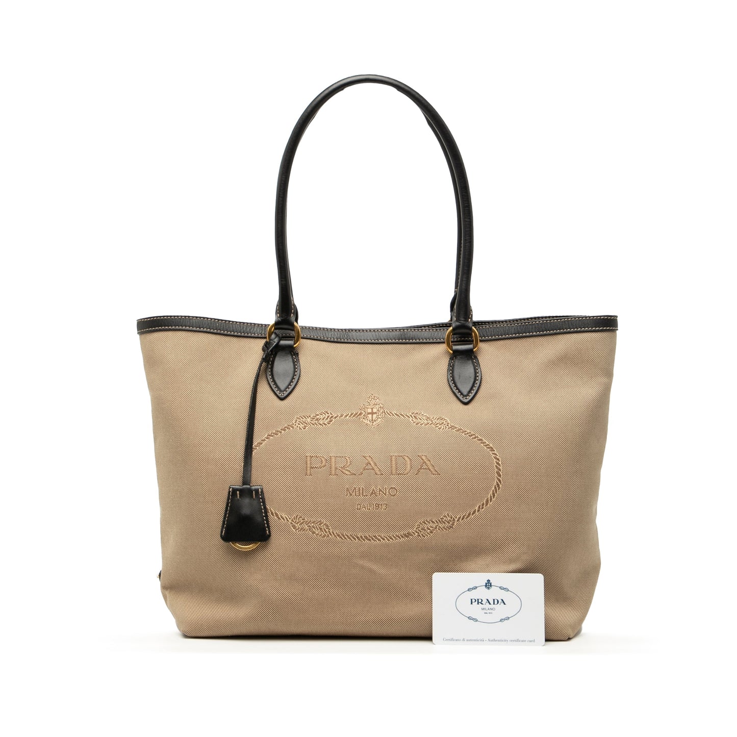Prada Canvas Canapa Logo Tote