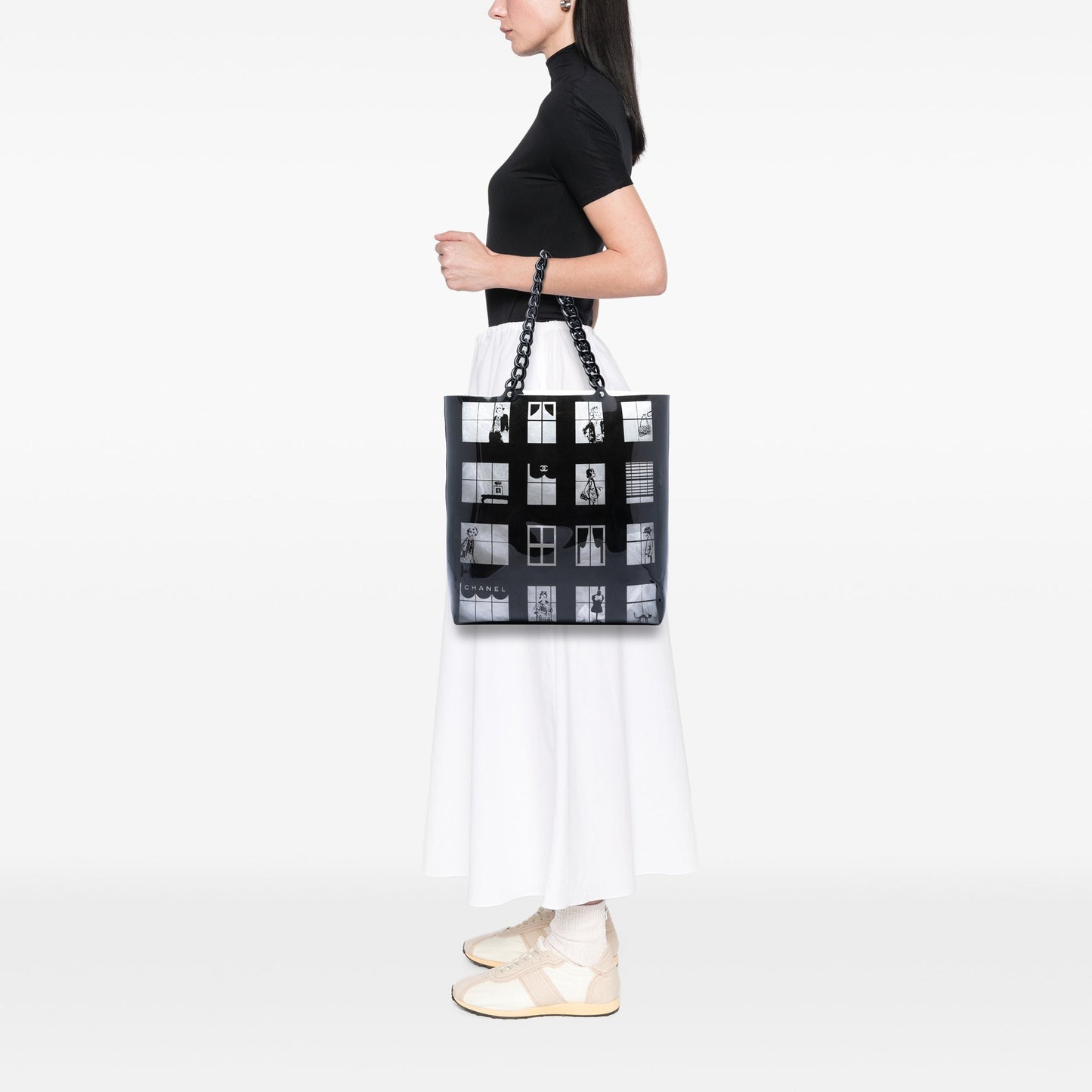 Chanel Vinyl Coco Window Tote