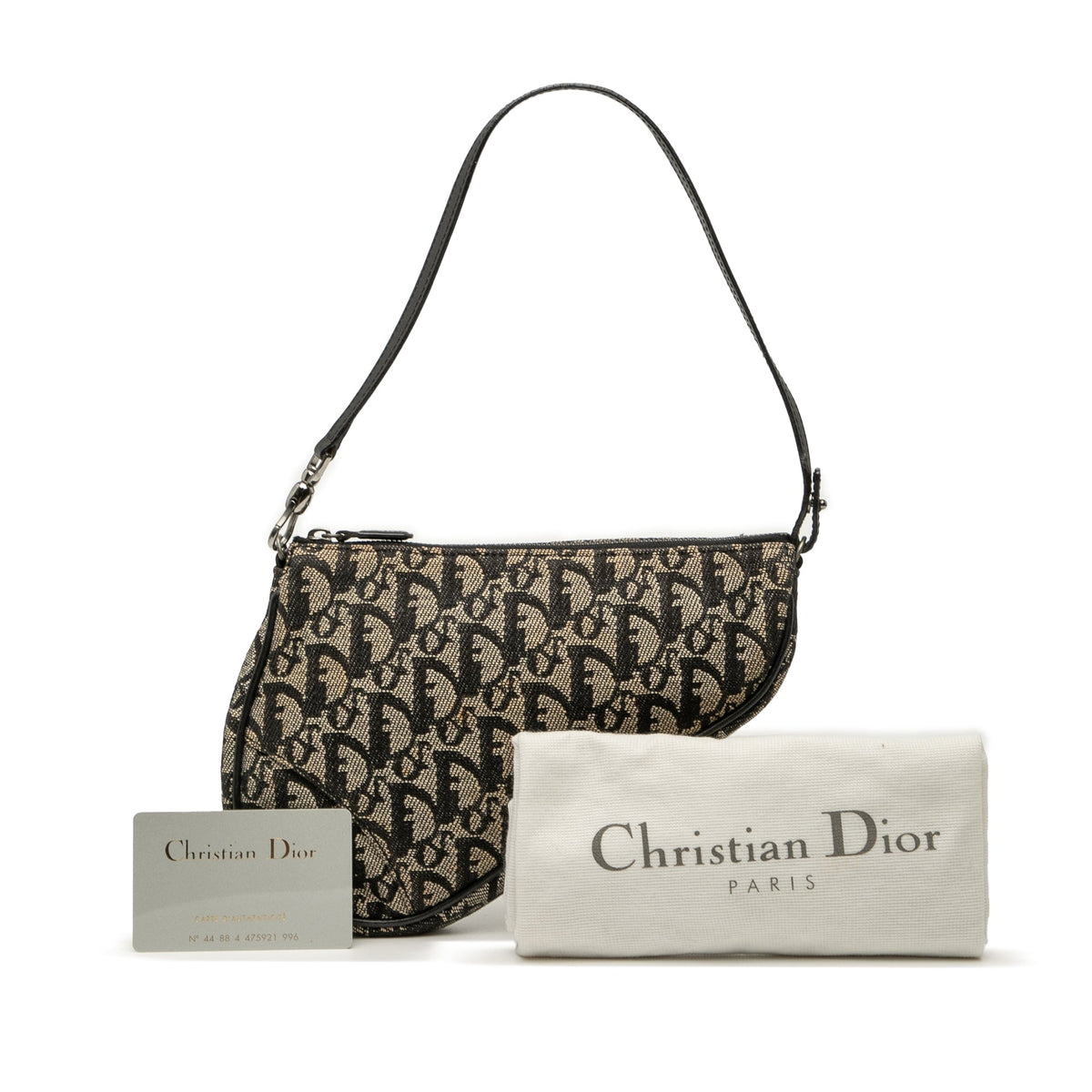 Dior Mini Diorissimo Canvas Saddle Pochette
