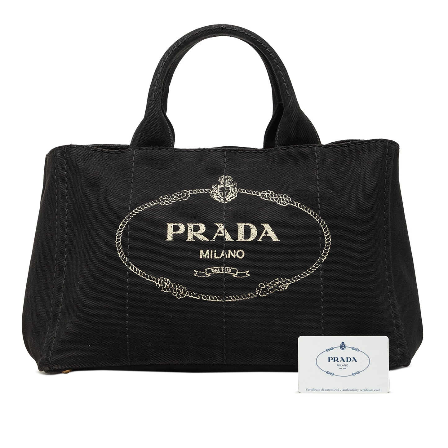 Prada Canvas Canapa Logo Tote