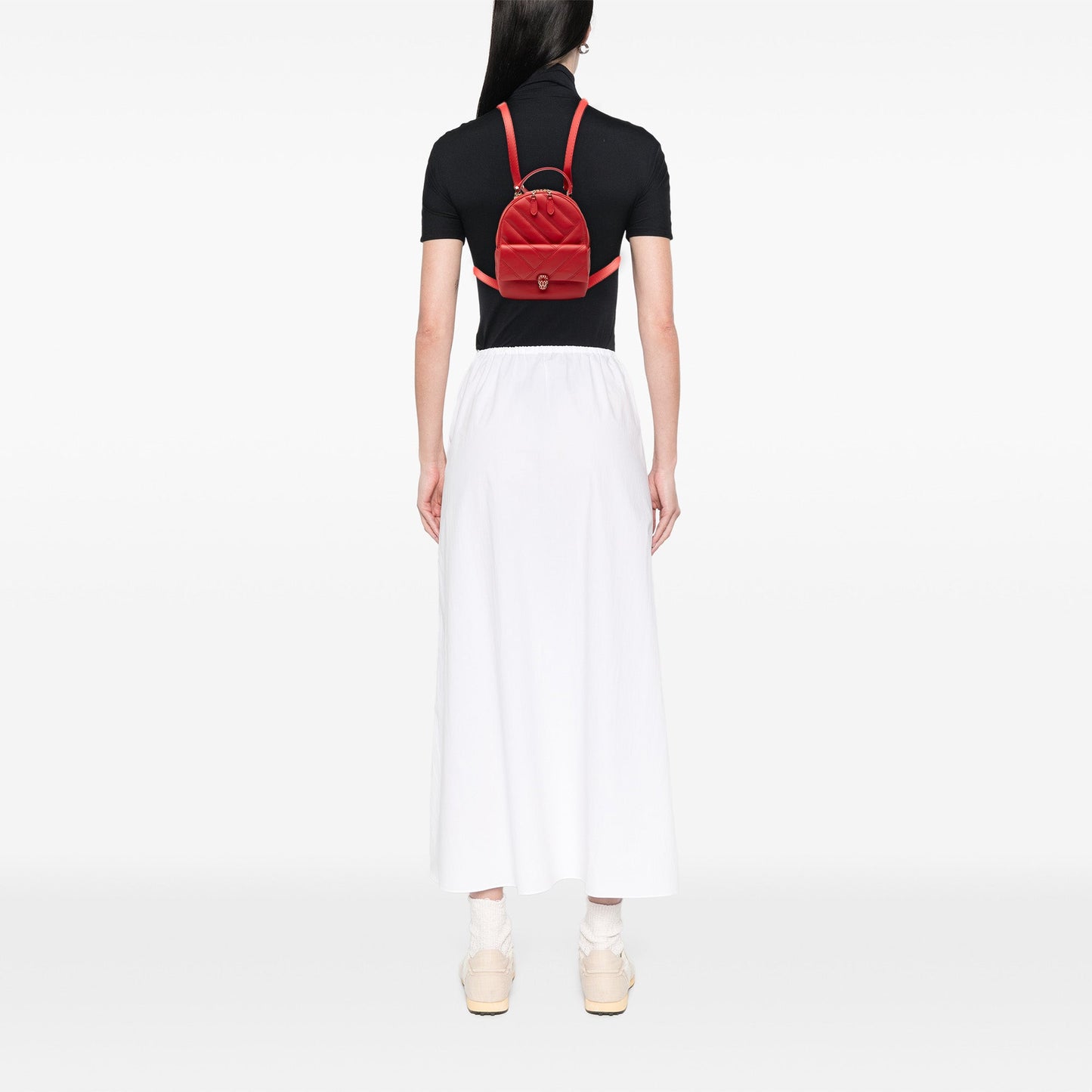 Bvlgari Leather Serpenti Cabochon Backpack