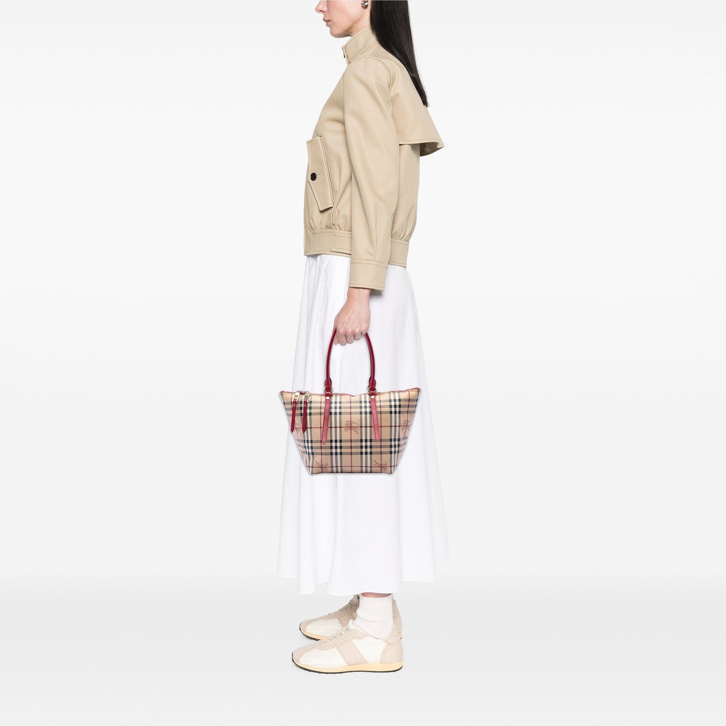 Burberry Small Haymarket Check Coated Canvas Salisbury Tote