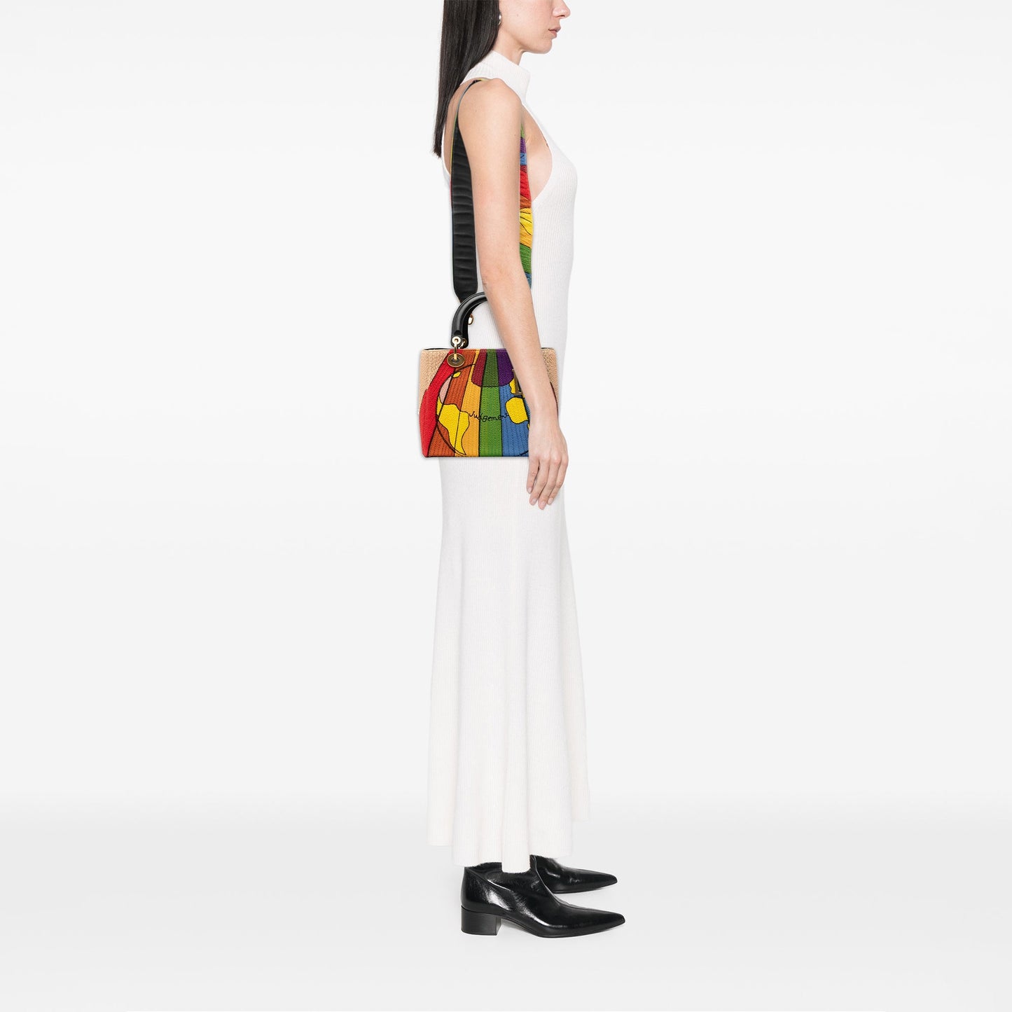 Dior Medium Canvas Beaded and Embroidered Tarot Judgment Lady Dior