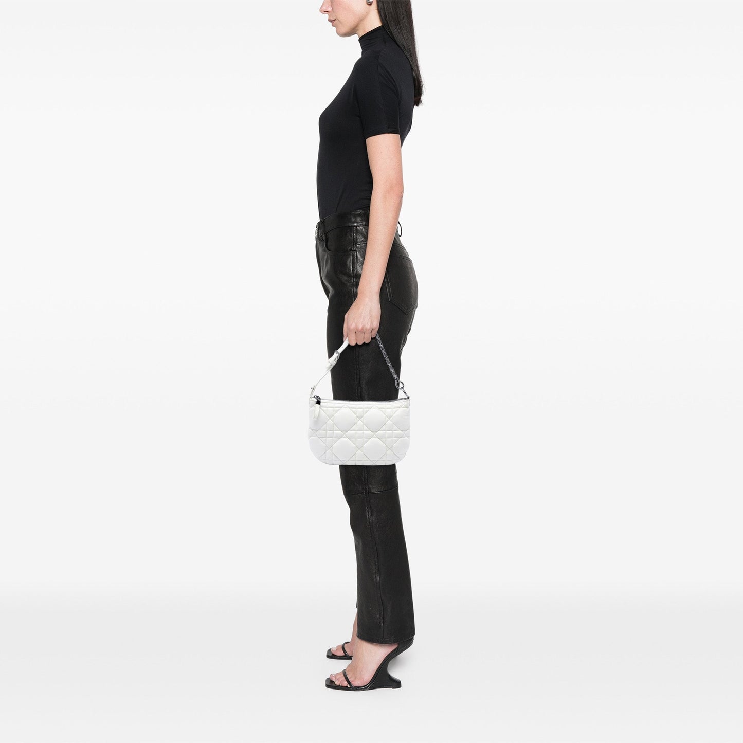 Dior Mini Calfskin Macrocannage Dior Caro Tulip Bag