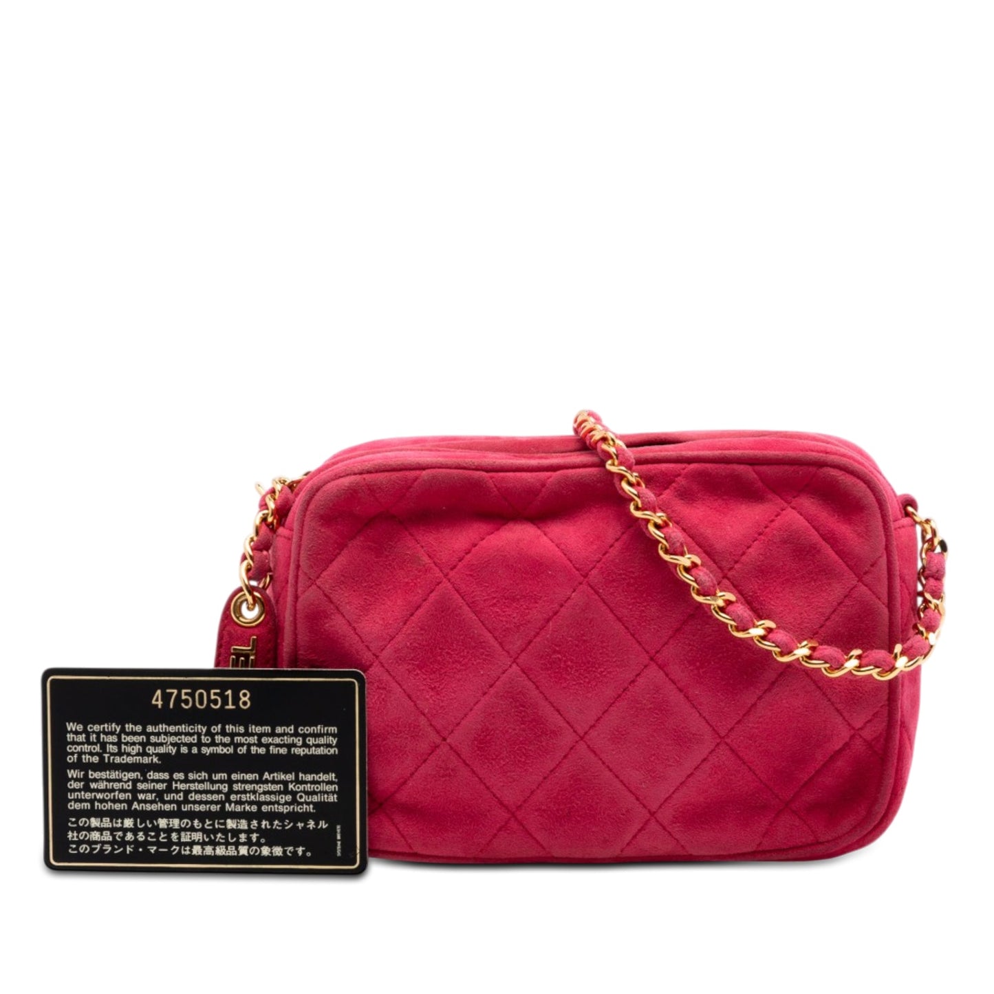 Chanel CC Quilted Suede Camera Bag