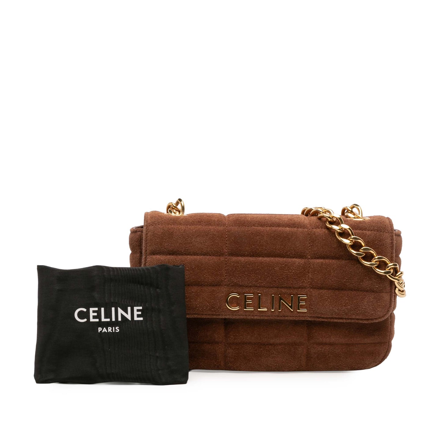 Celine Suede Monochrome Shoulder Bag