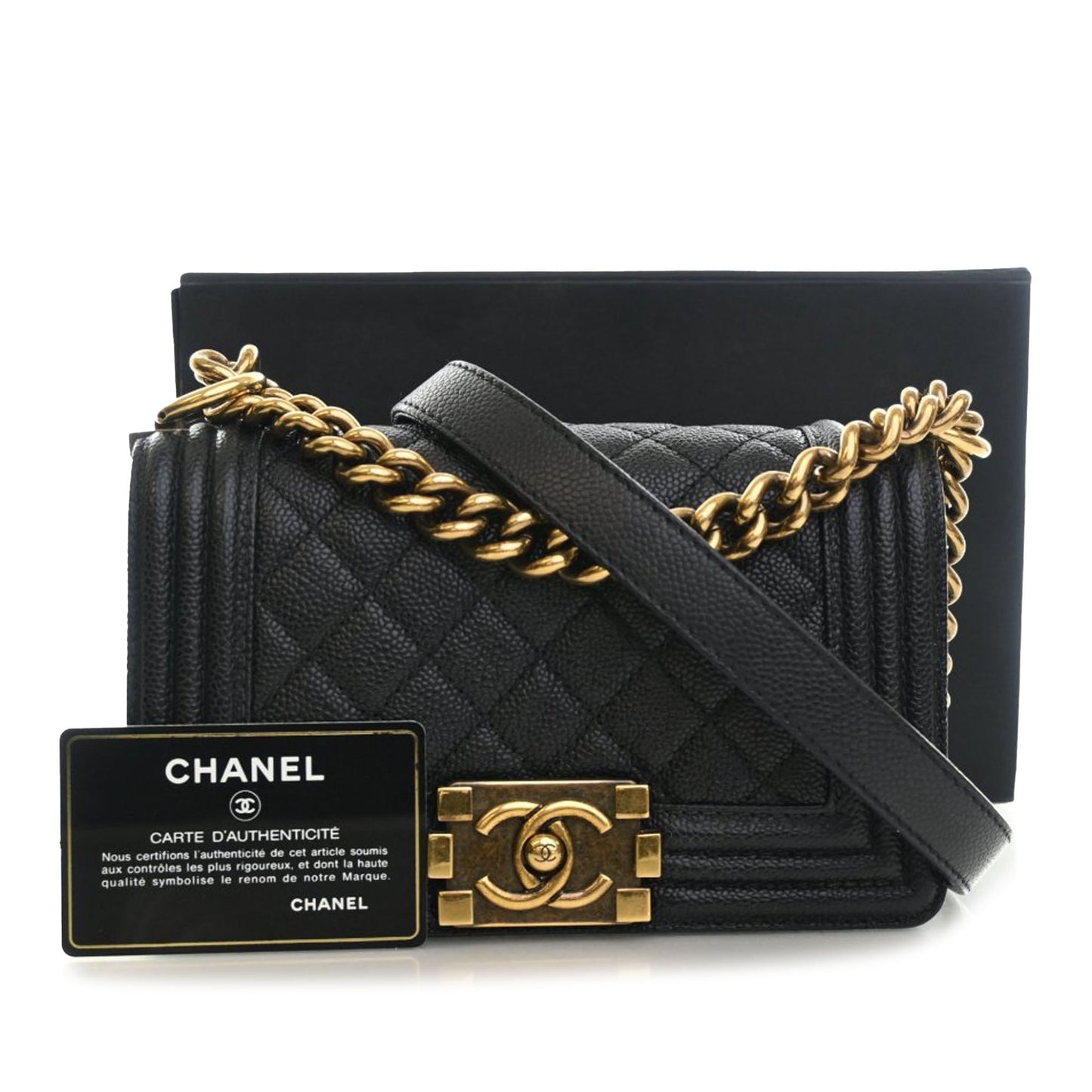 Chanel Small Quilted Caviar Boy Flap
