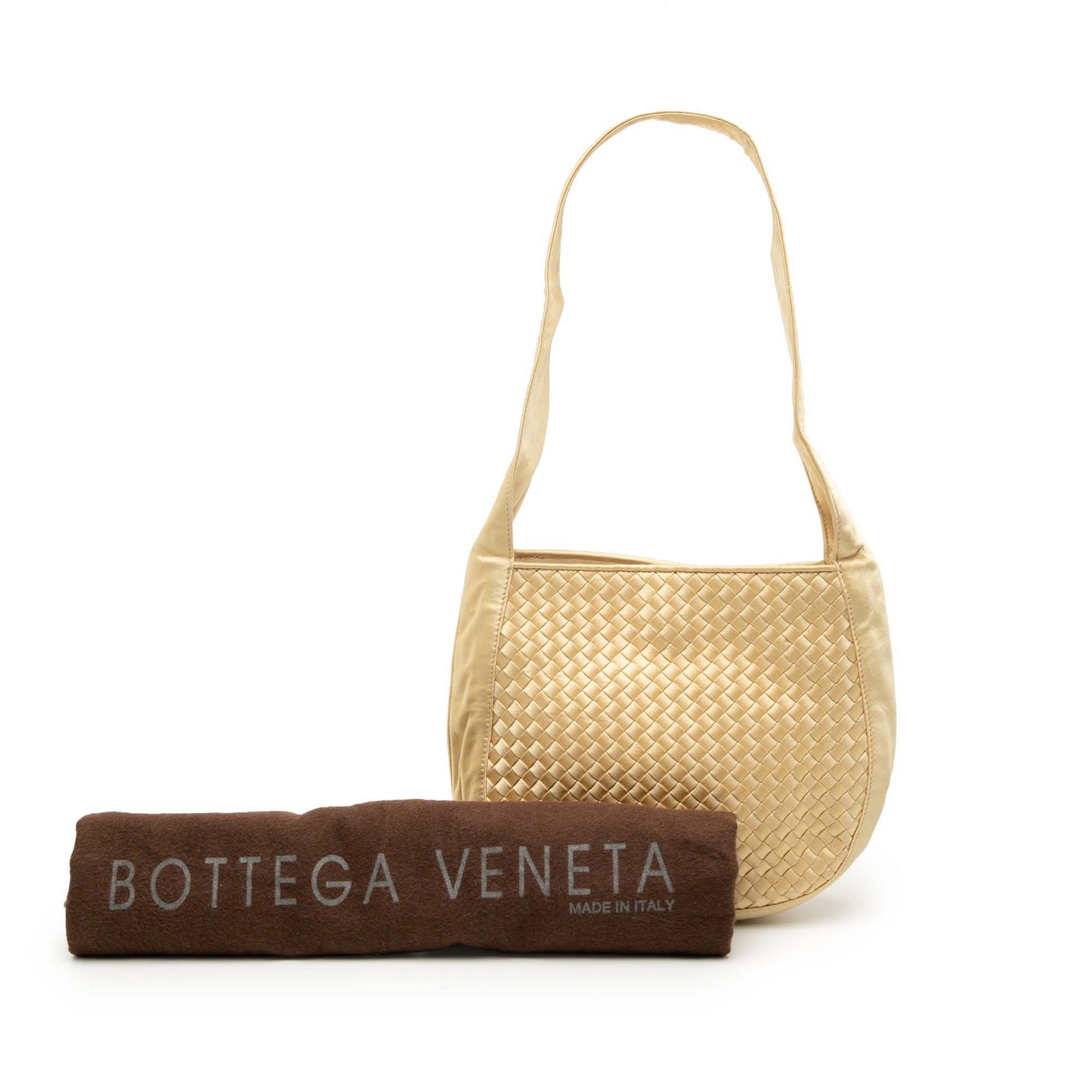 Bottega Veneta Satin Intrecciato Shoulder Bag