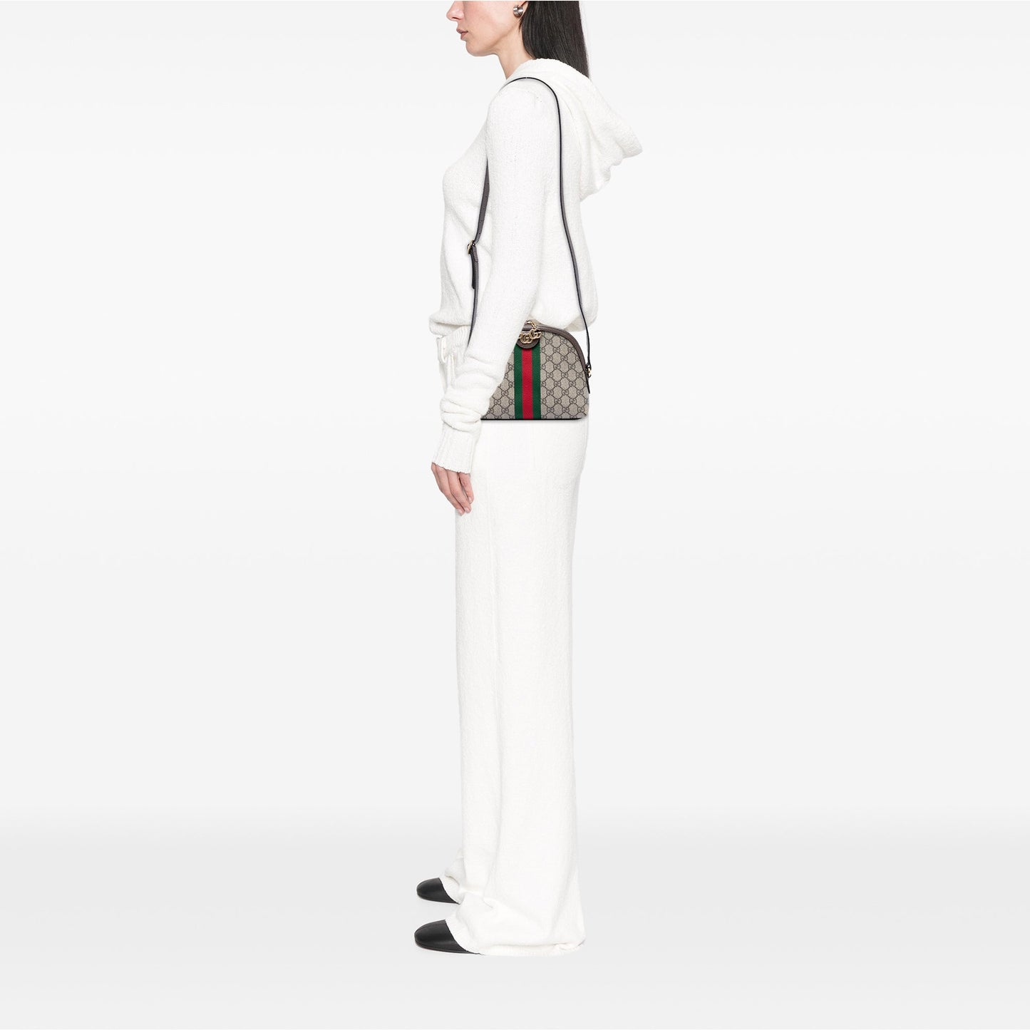 Gucci Small GG Supreme Web Ophidia Dome Crossbody