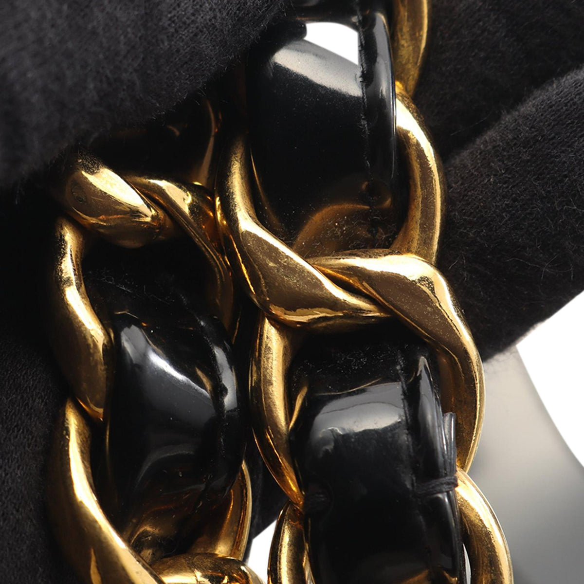 Chanel CC Vinyl and Patent Tote — Black