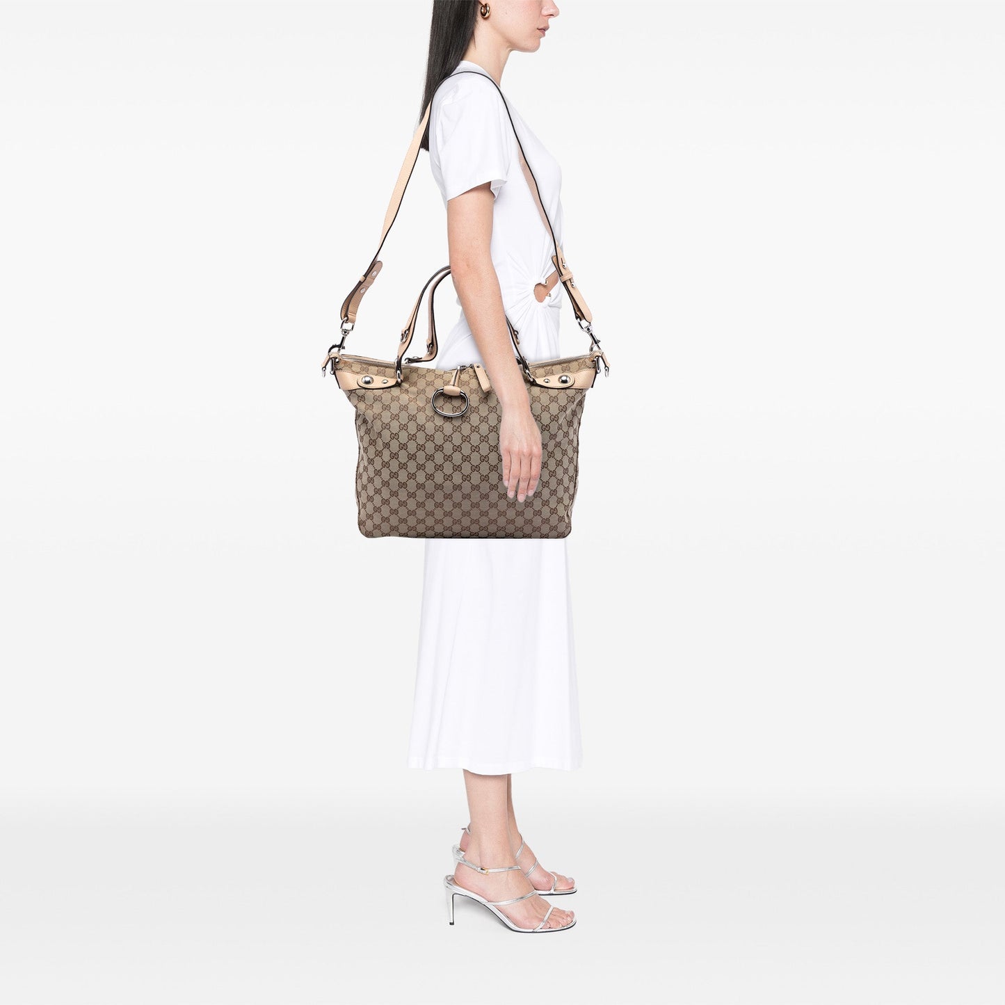 Gucci Large GG Canvas Icon Bit Satchel