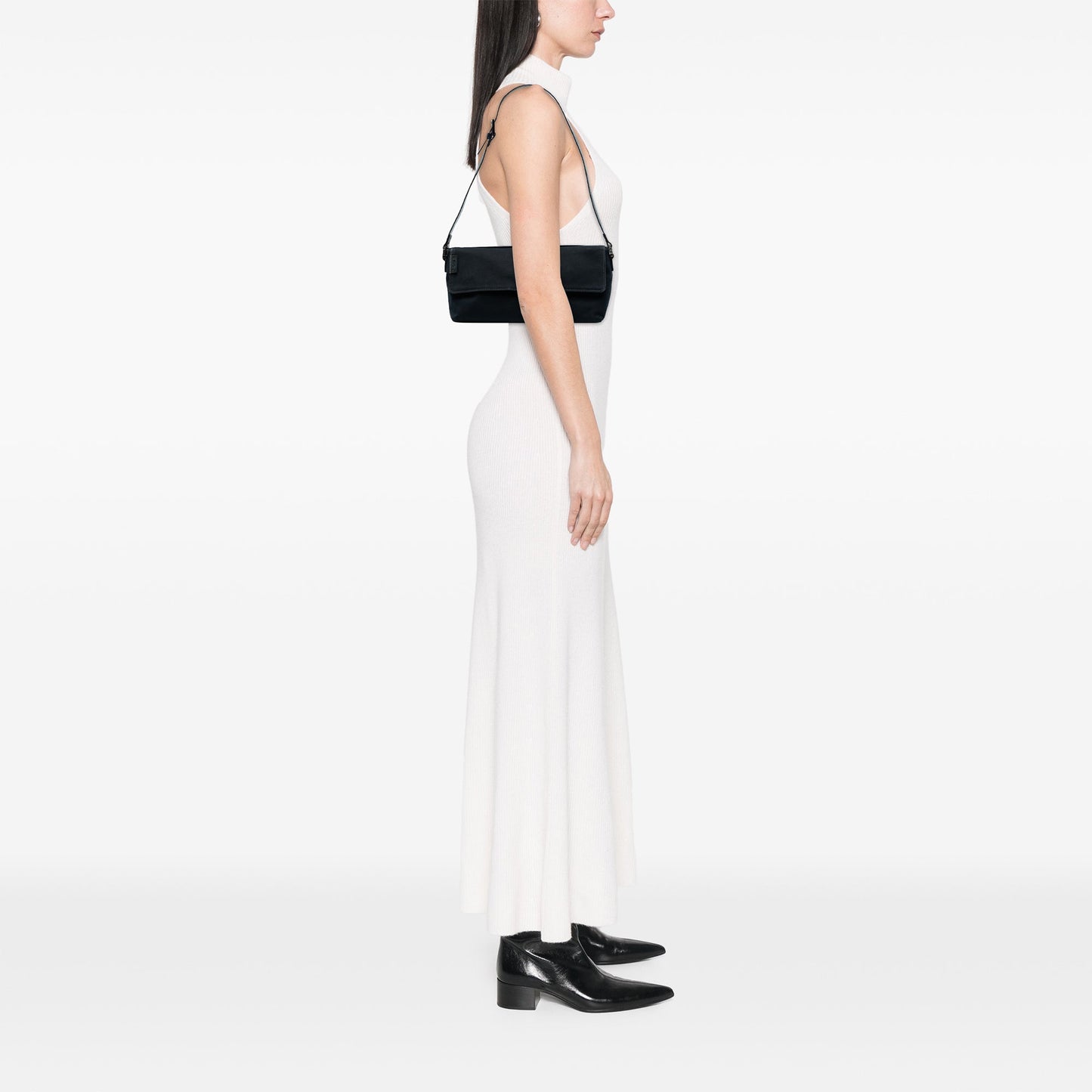 Fendi Canvas Baguette Shoulder Bag