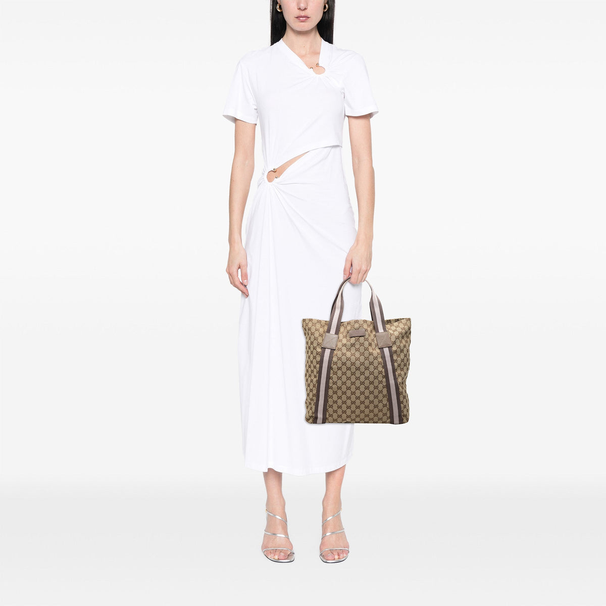 Gucci GG Canvas Web Tote