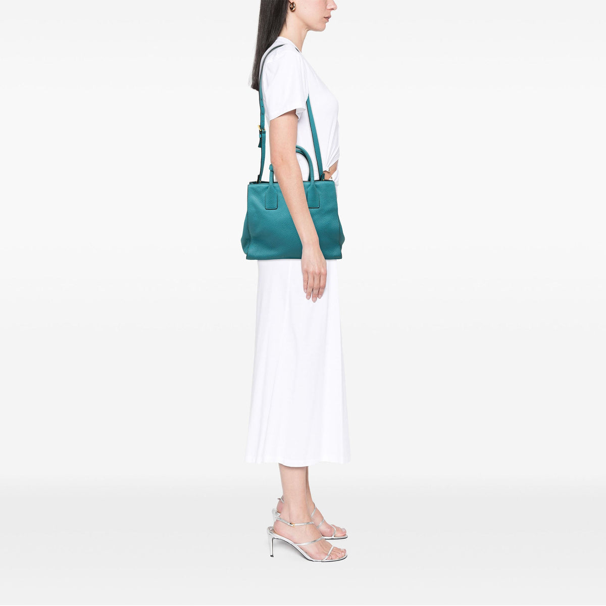 Prada Vitello Daino Open Convertible Tote