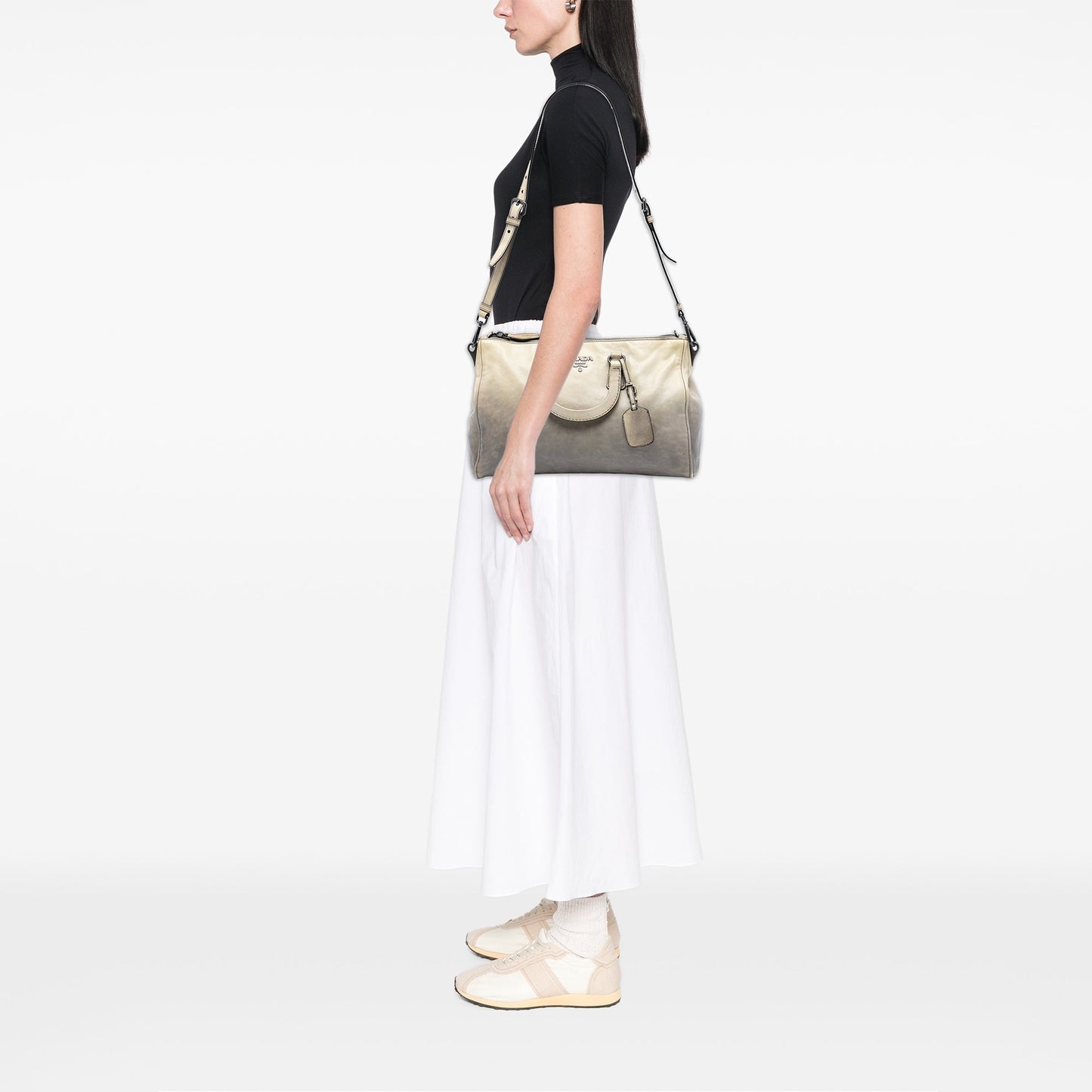 Prada Glace Calf Ombre Leather Satchel