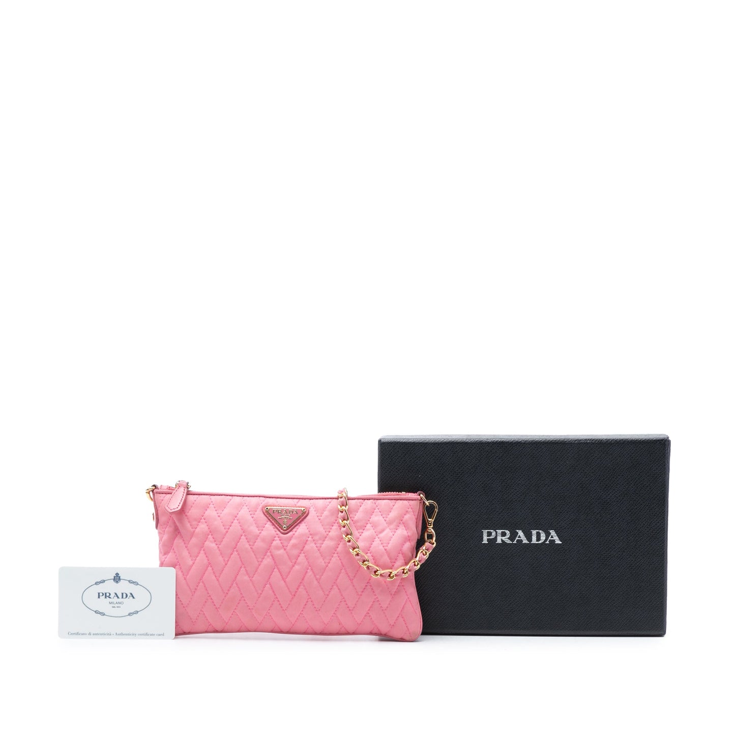Prada Impuntu Tessuto Chain Crossbody