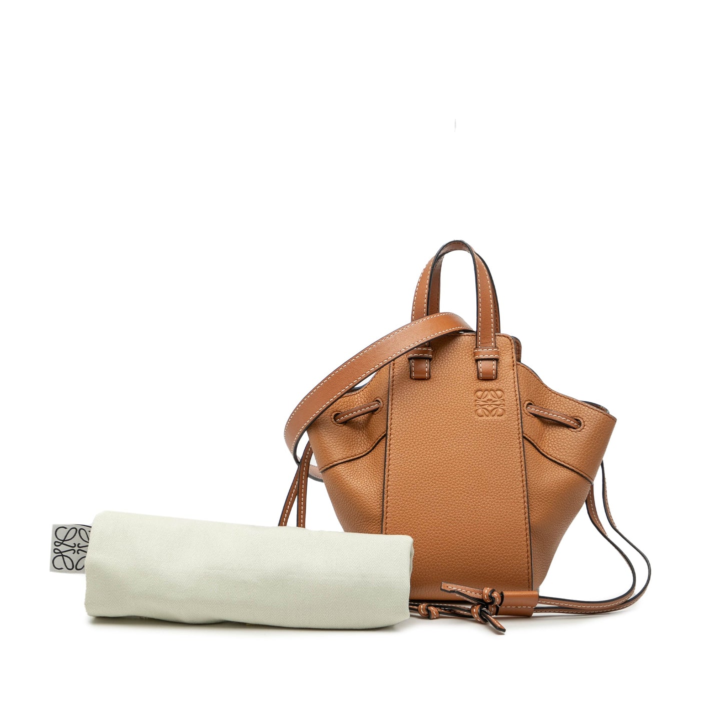 LOEWE Mini Grained Calfskin Drawstring Hammock Bag