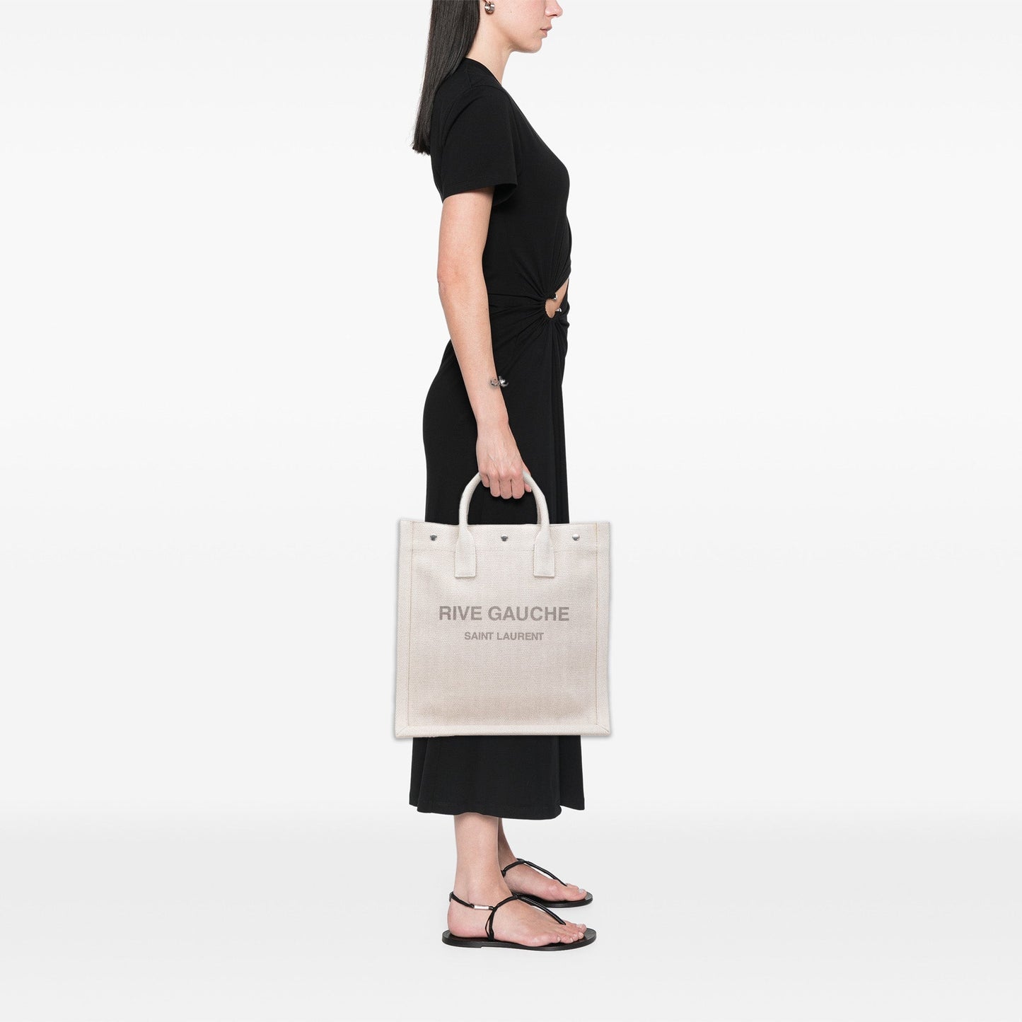 Saint Laurent Canvas Rive Gauche North South Tote