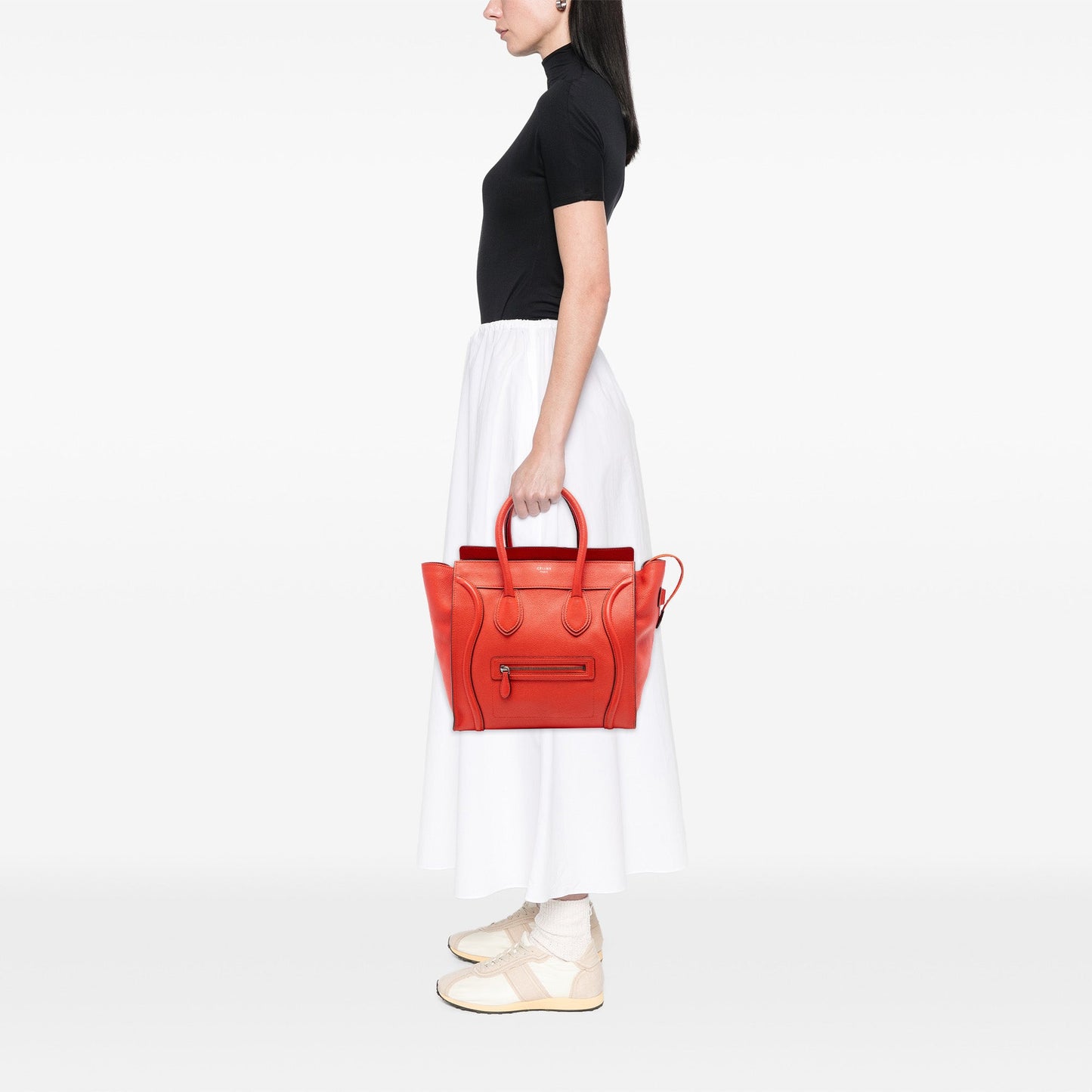 Mini Grained Calfskin Luggage Tote