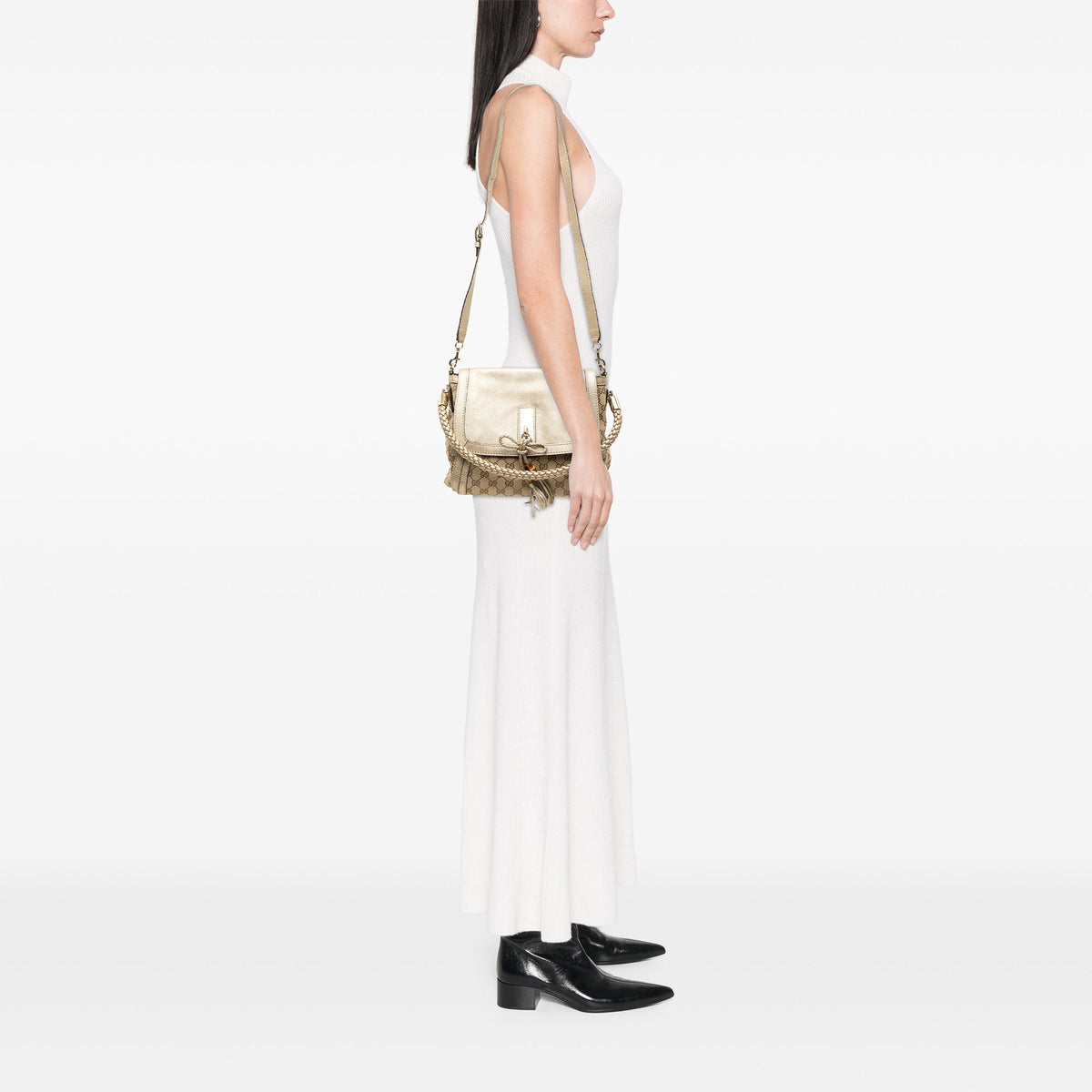 Gucci GG Canvas Bella Flap Satchel