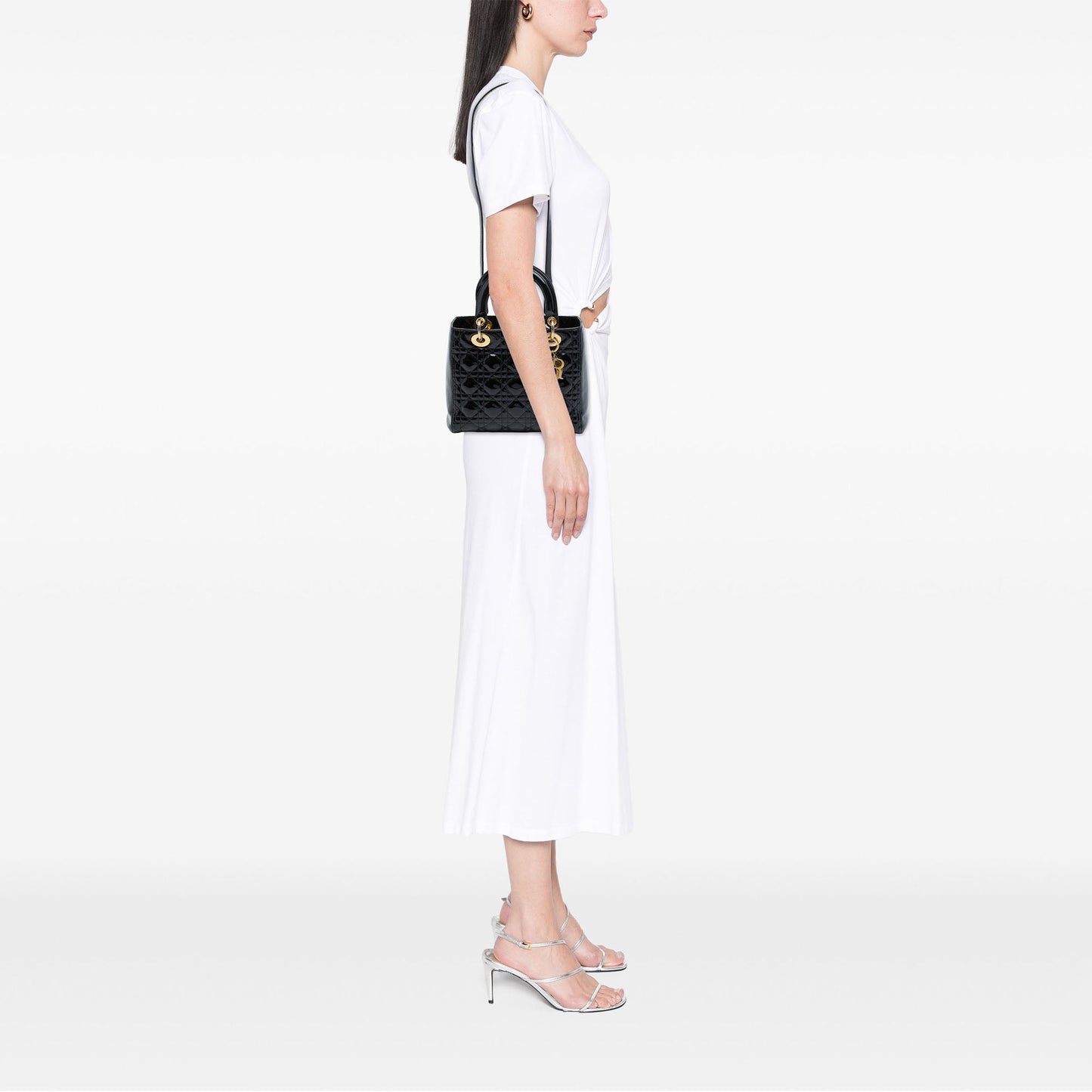 Dior Medium Patent Cannage Lady Dior