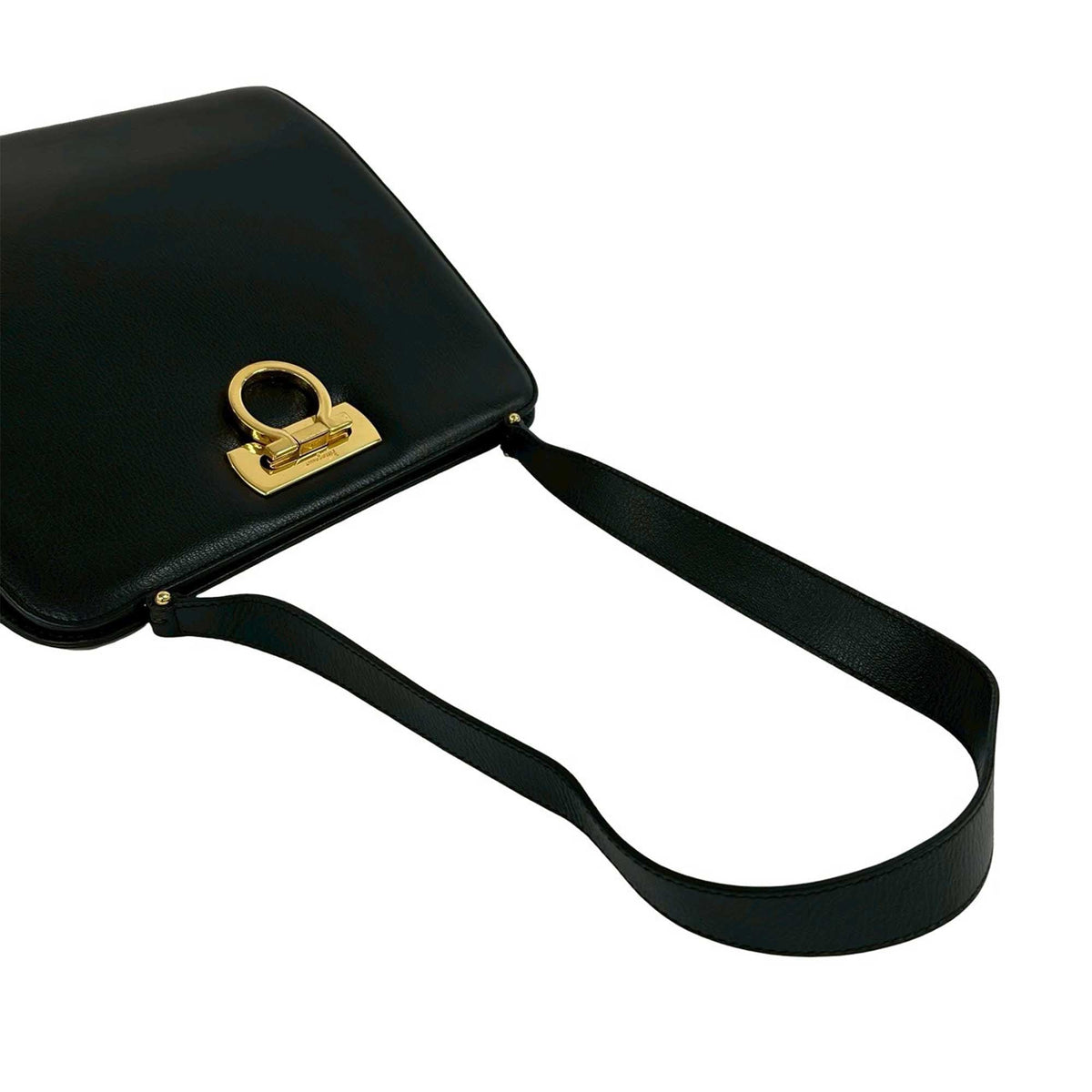 Ferragamo Leather Gancini Shoulder Bag