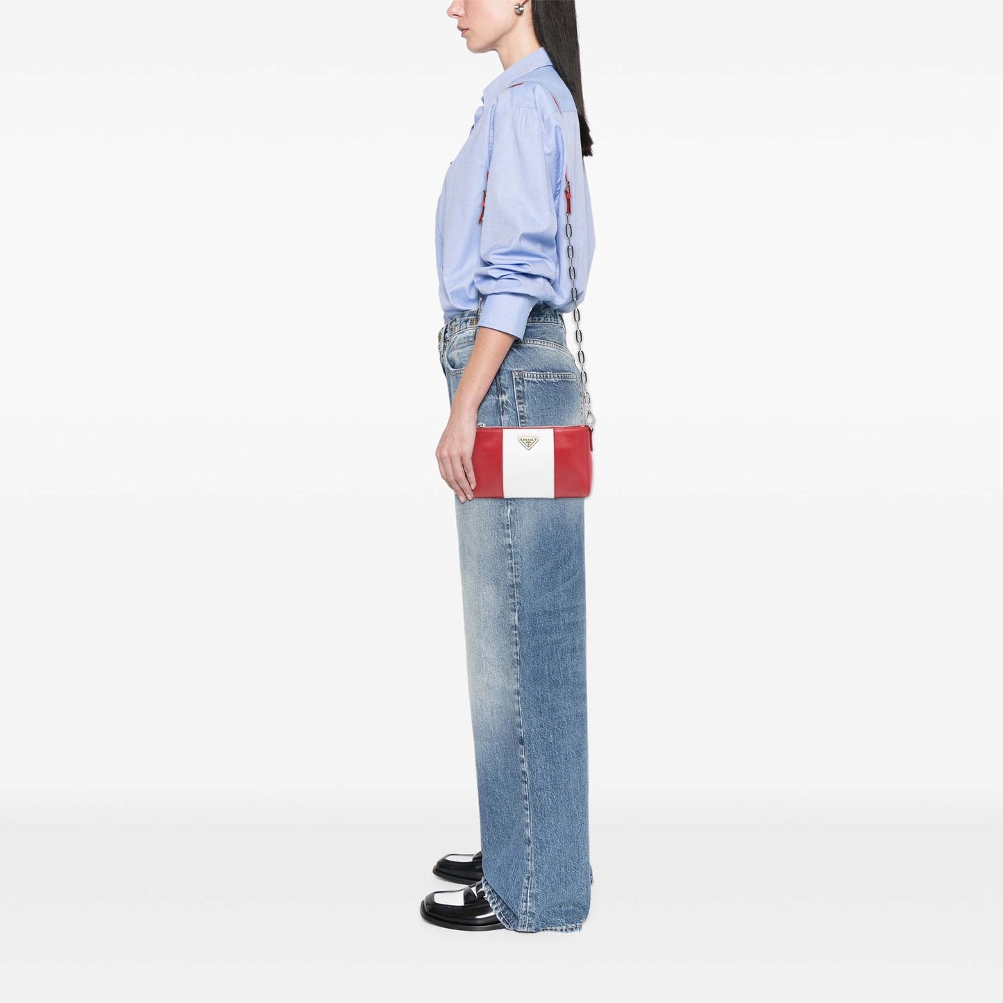Prada Bicolor Saffiano Lux Crossbody