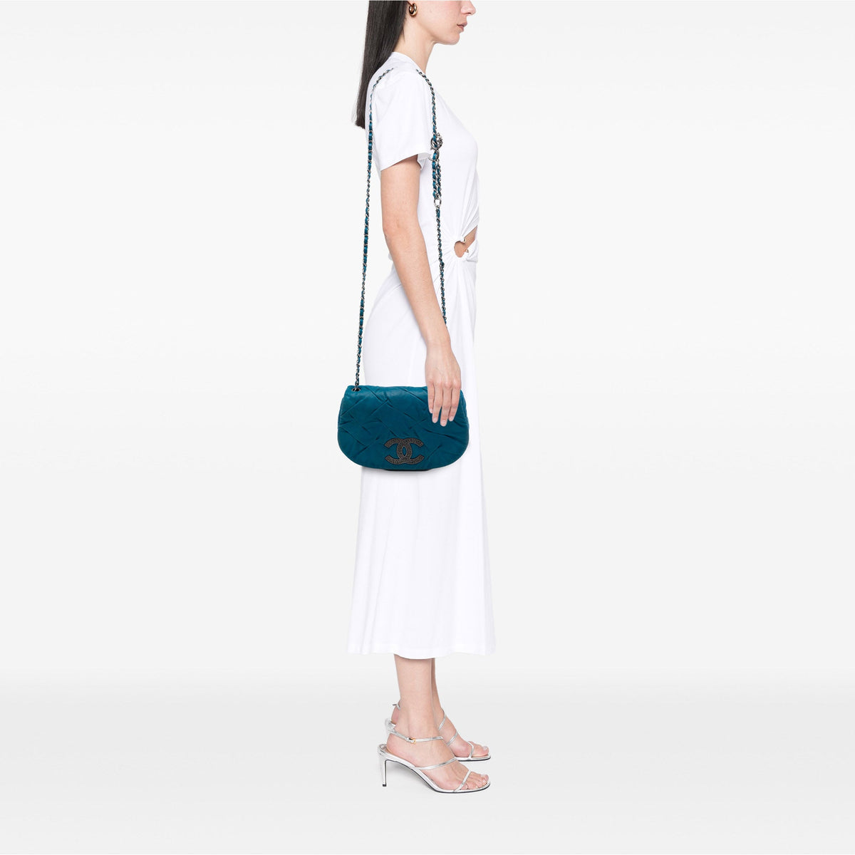 Chanel Iridescent Calfskin East Glint Flap