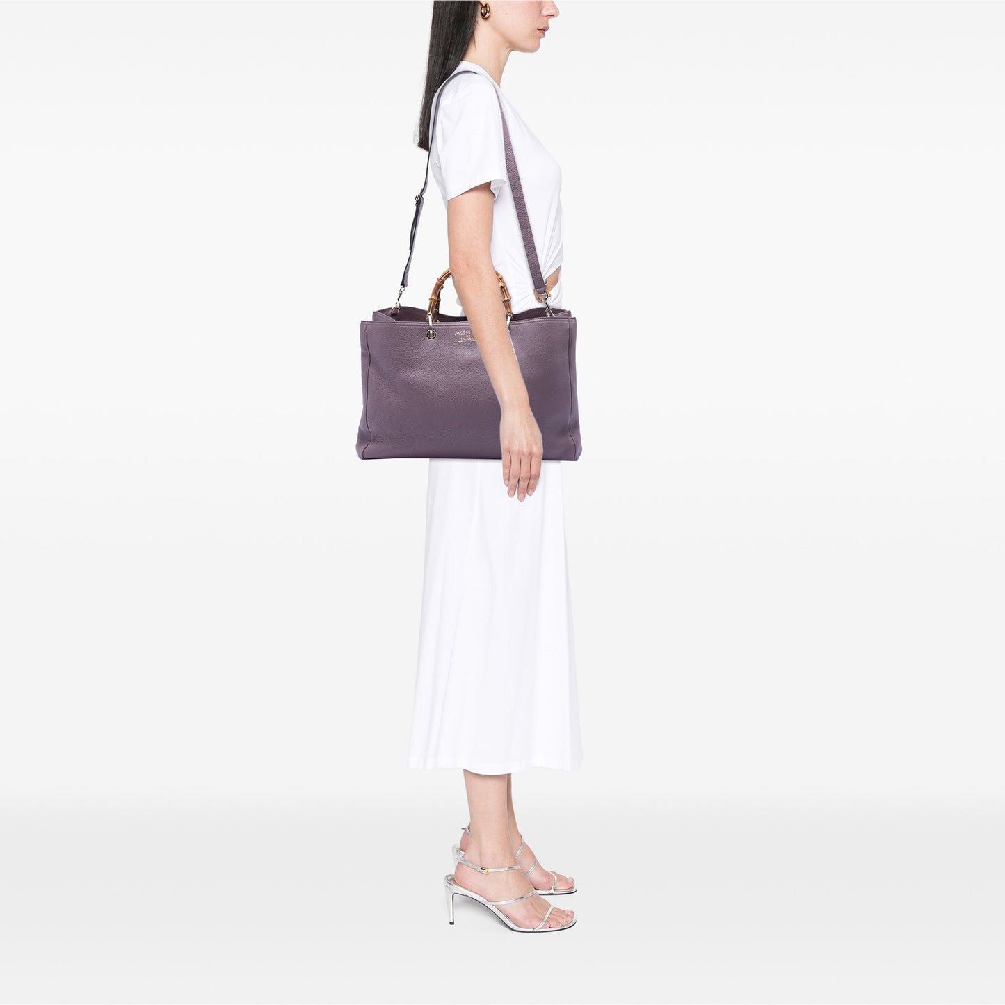 Gucci Large Calfskin Bamboo Shopper Satchel