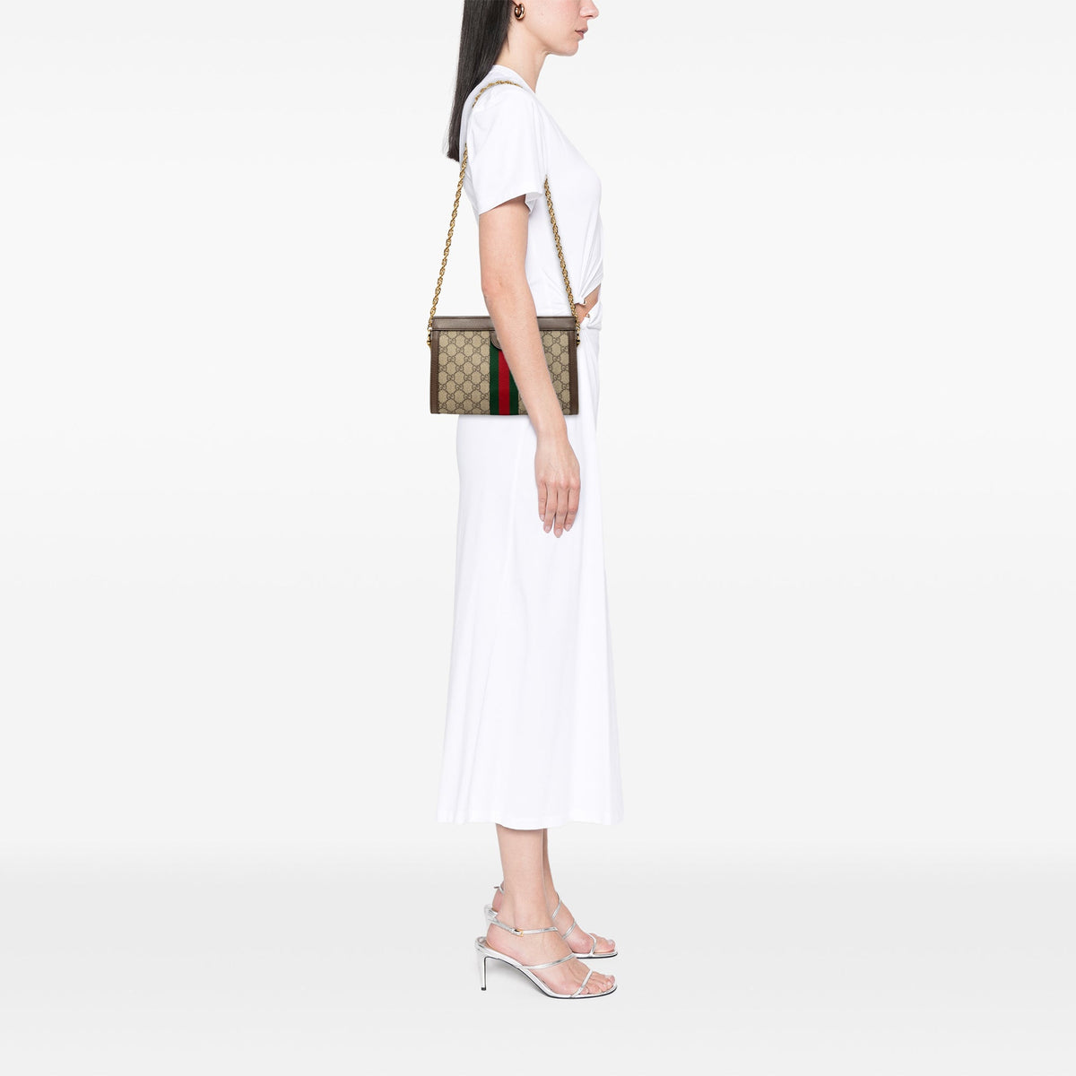 Gucci Small GG Supreme Web Ophidia Chain Crossbody