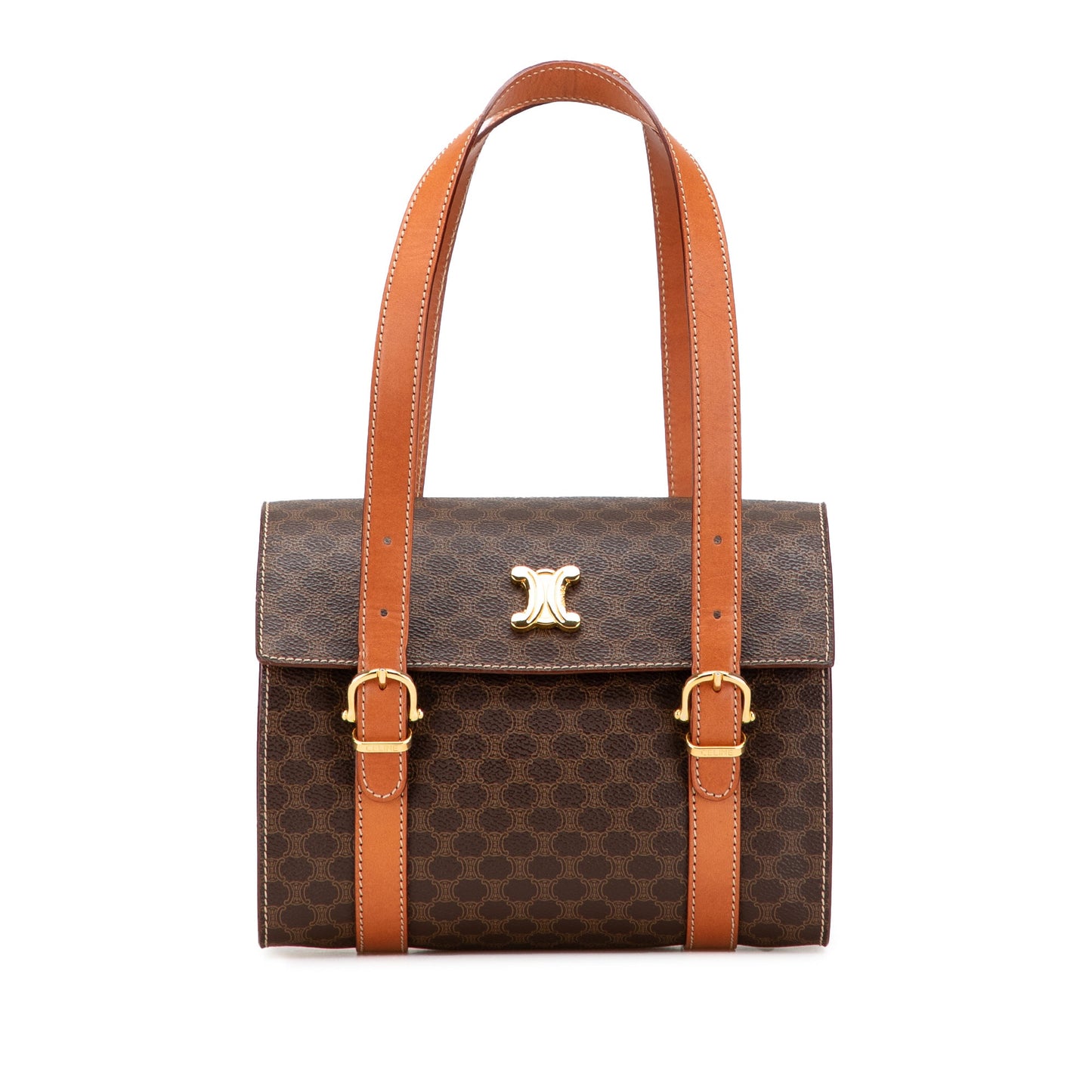 Celine Macadam Coated Canvas Triomphe Blason Handbag