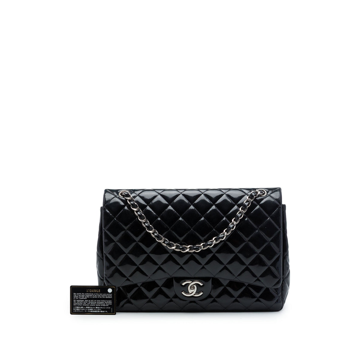 Chanel Maxi Classic Patent Double Flap