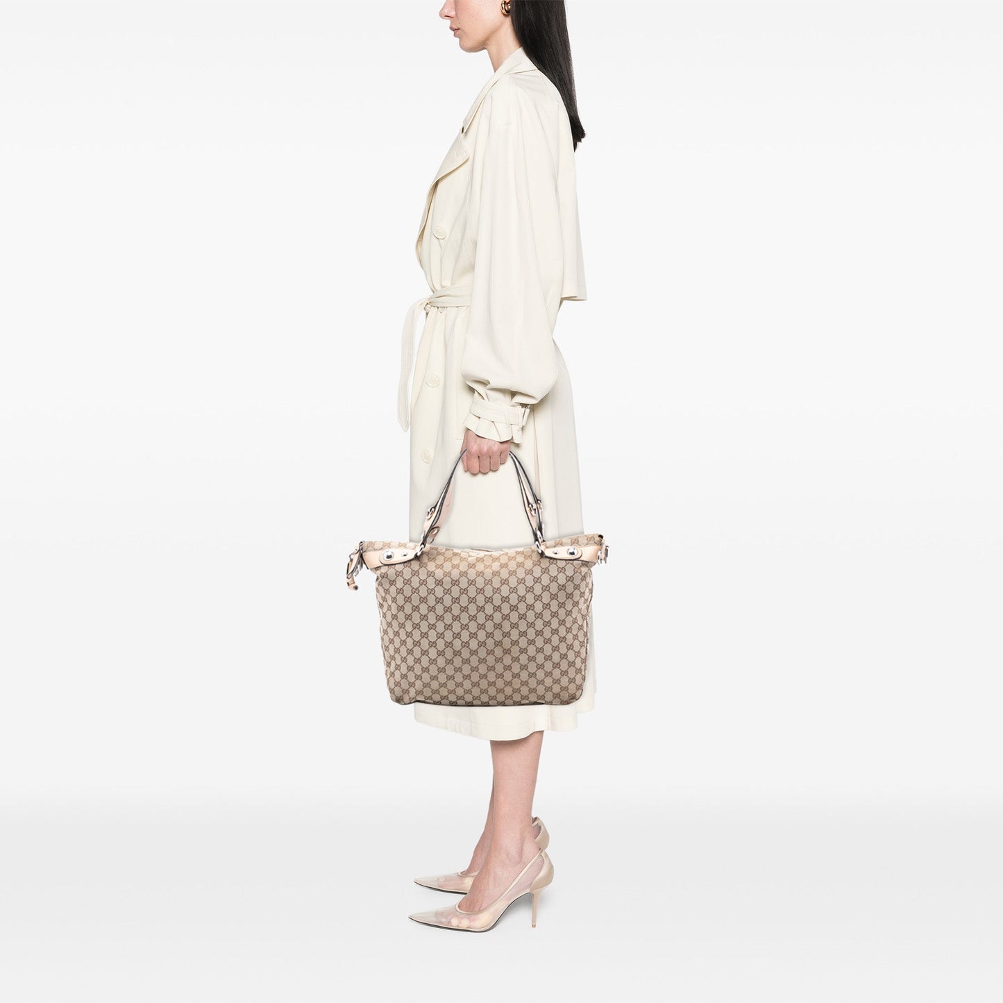 Gucci Large GG Canvas Icon Bit Satchel