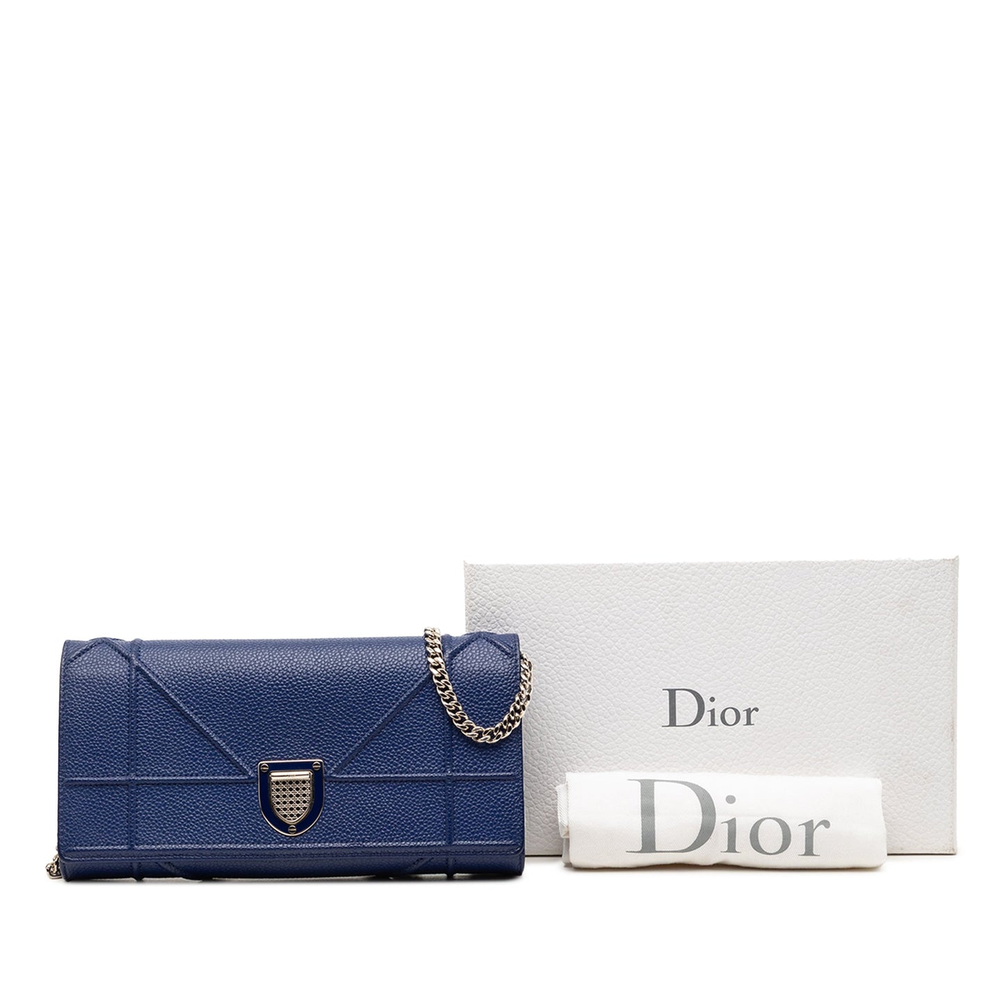 Dior Grained Calfskin Diorama Croisiere Wallet on Chain