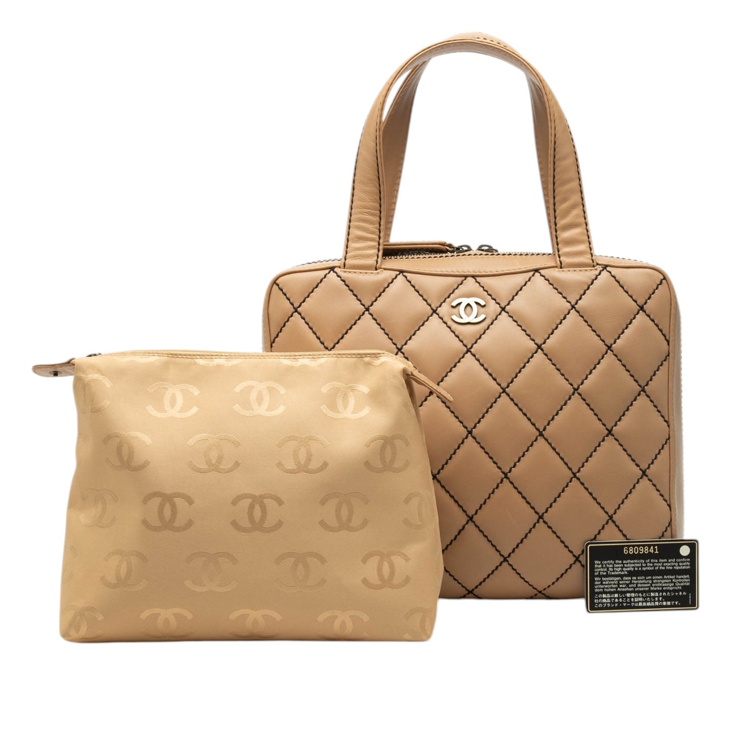 Chanel CC Lambskin Wild Stitch Handbag